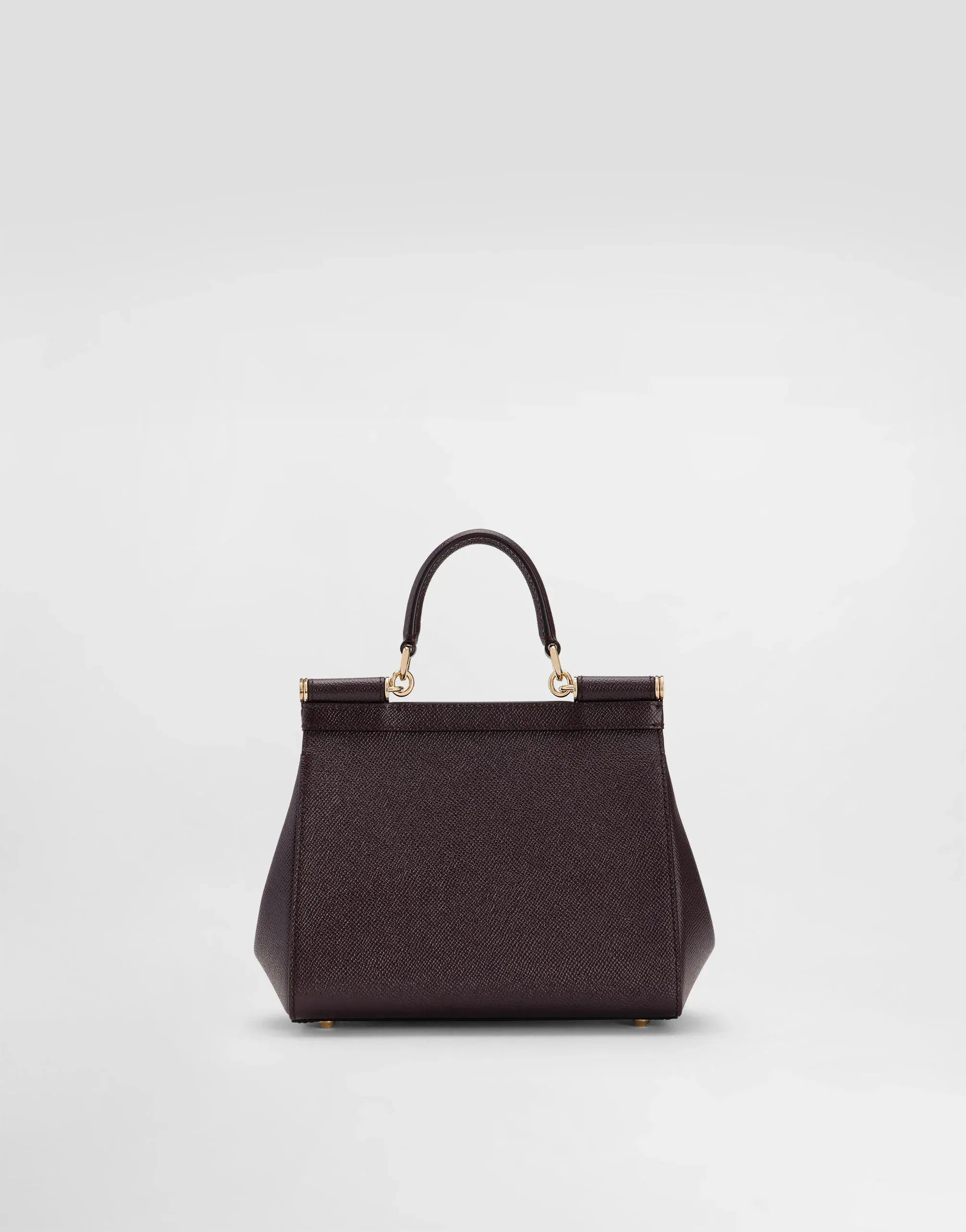Dolce & Gabbana Burgundy Small Sicily Handbag