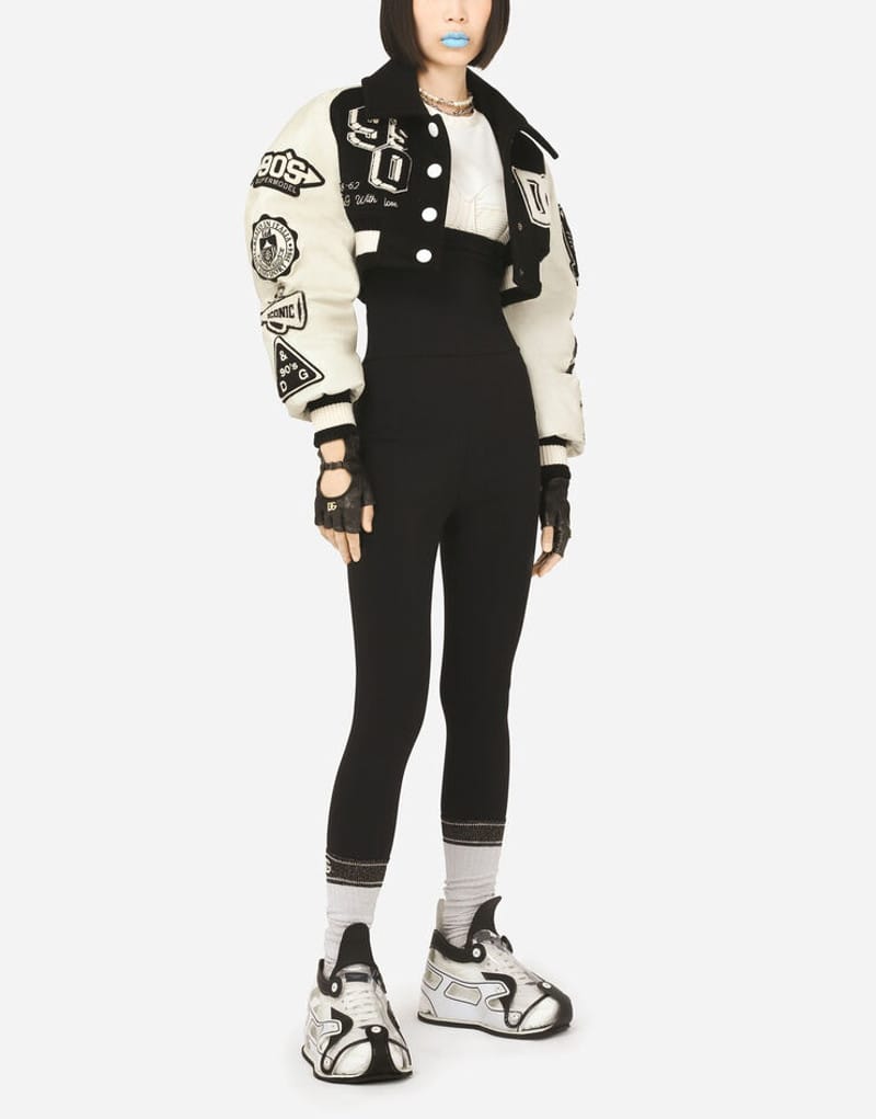 Dolce & Gabbana Bustier Detailed Cropped T-Shirt