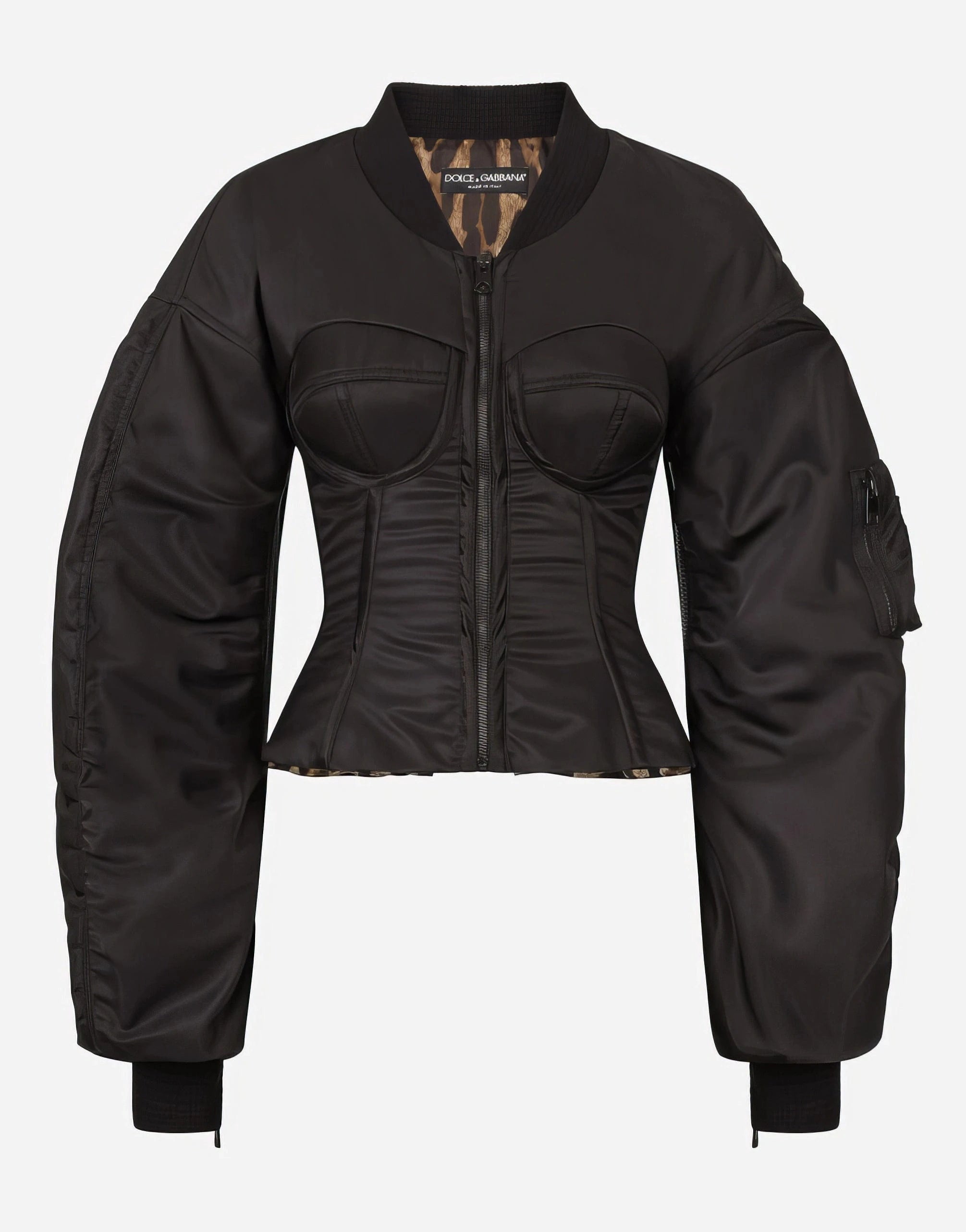 Dolce & Gabbana Bustier Details Bomber Jacket