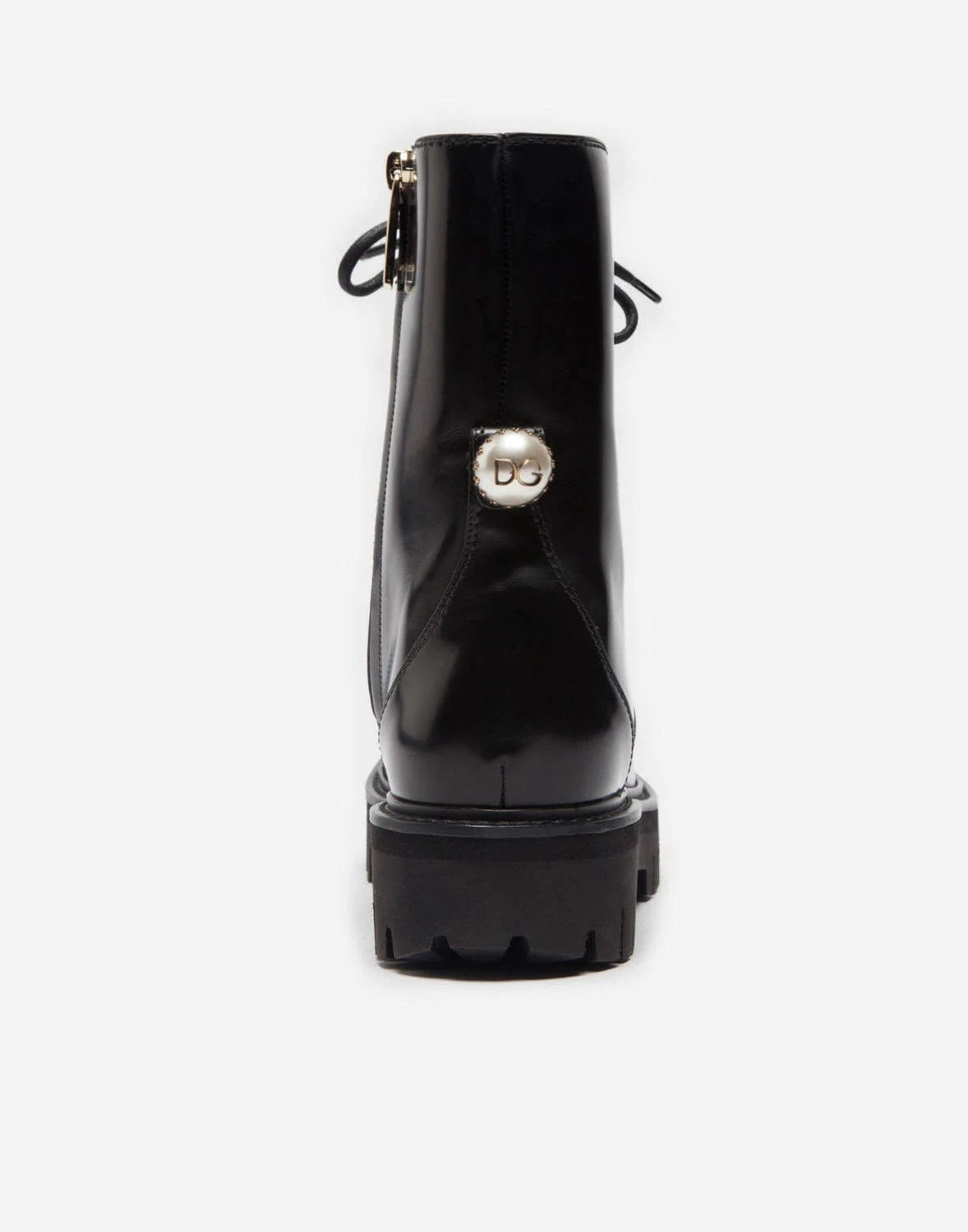 Dolce & Gabbana Button Adorned Leather Ankle Boots