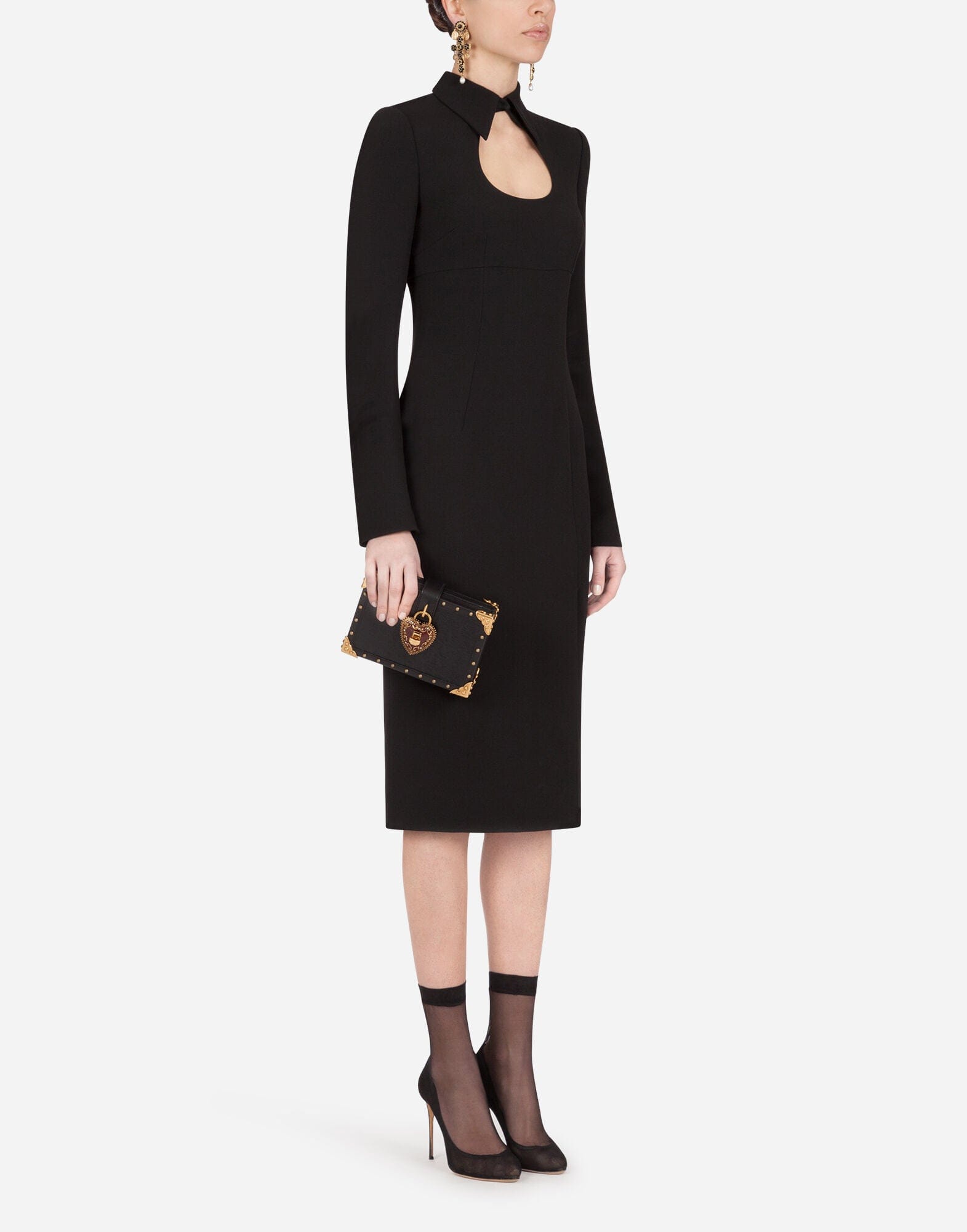 Dolce & Gabbana Cady Calf-Length Midi Dress