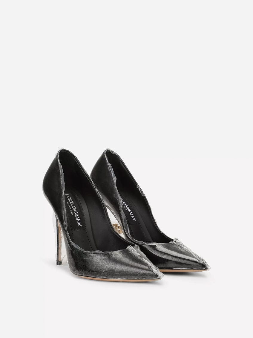 Dolce & Gabbana Calfskin Nappa And Vacuum-Applied Pvc Pumps