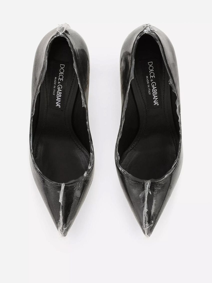 Dolce & Gabbana Calfskin Nappa And Vacuum-Applied Pvc Pumps