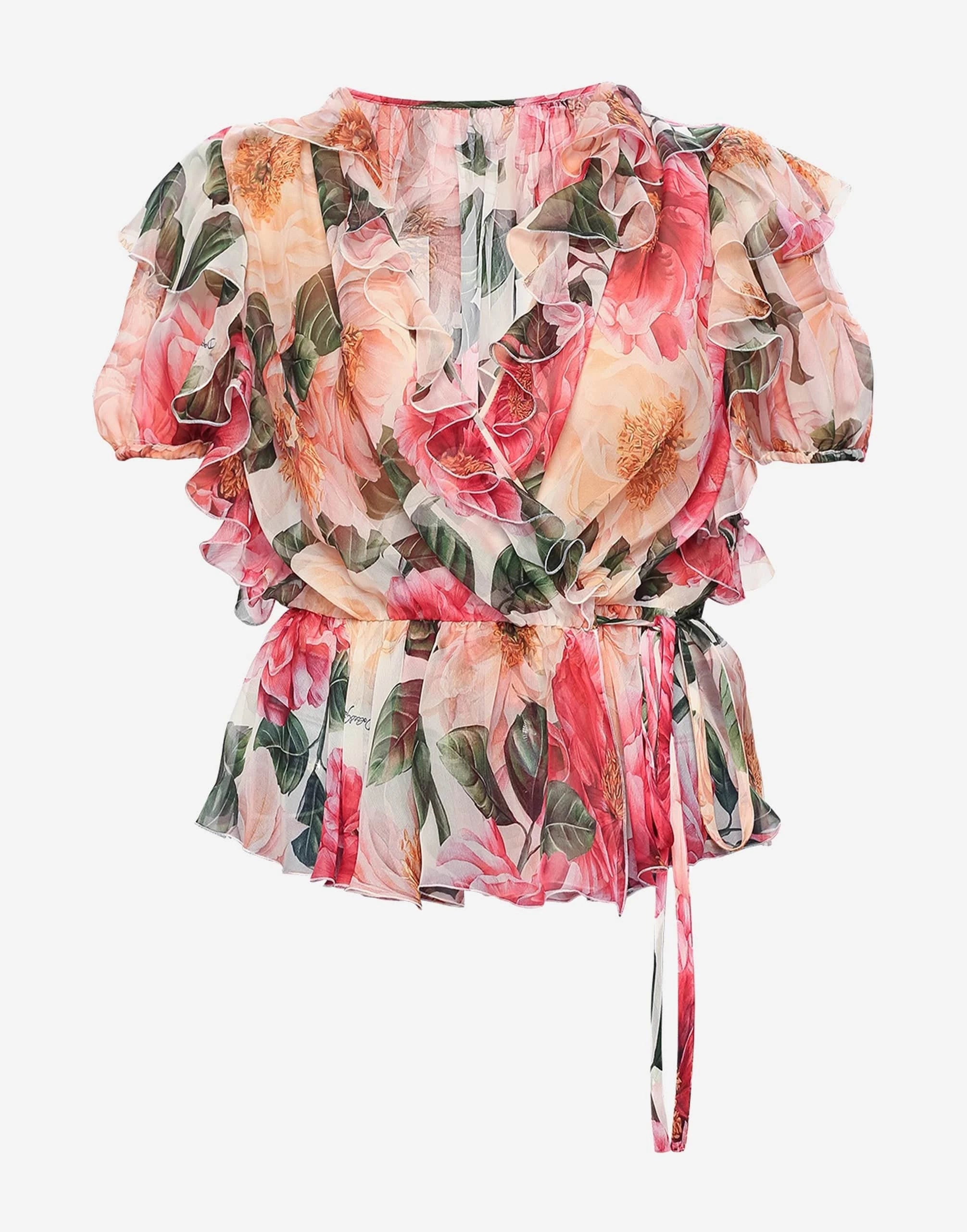 Dolce & Gabbana Camellias Printed Blouse