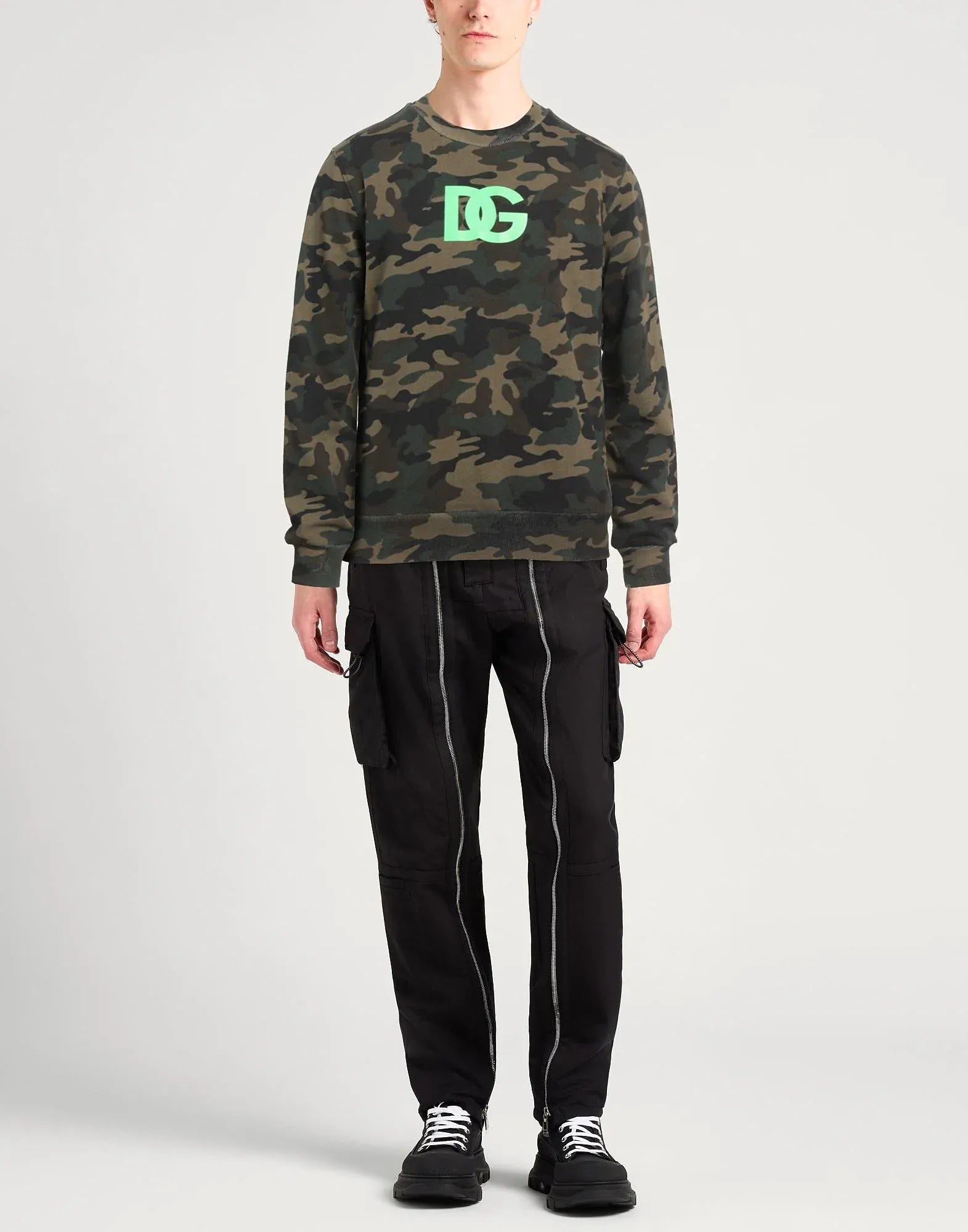 Dolce & Gabbana Camouflage Cotton DG Logo Sweatshirt