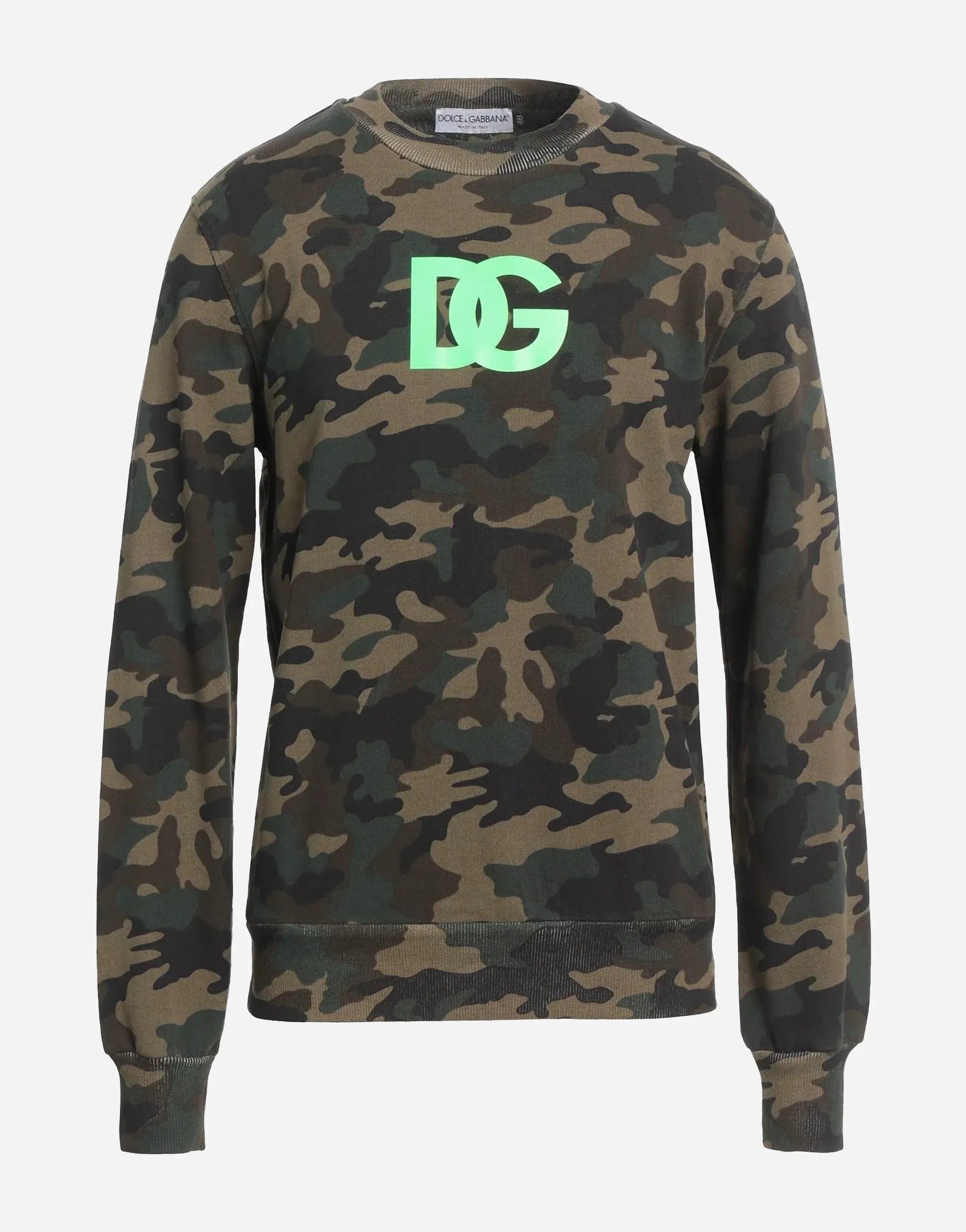 Dolce & Gabbana Camouflage Cotton DG Logo Sweatshirt