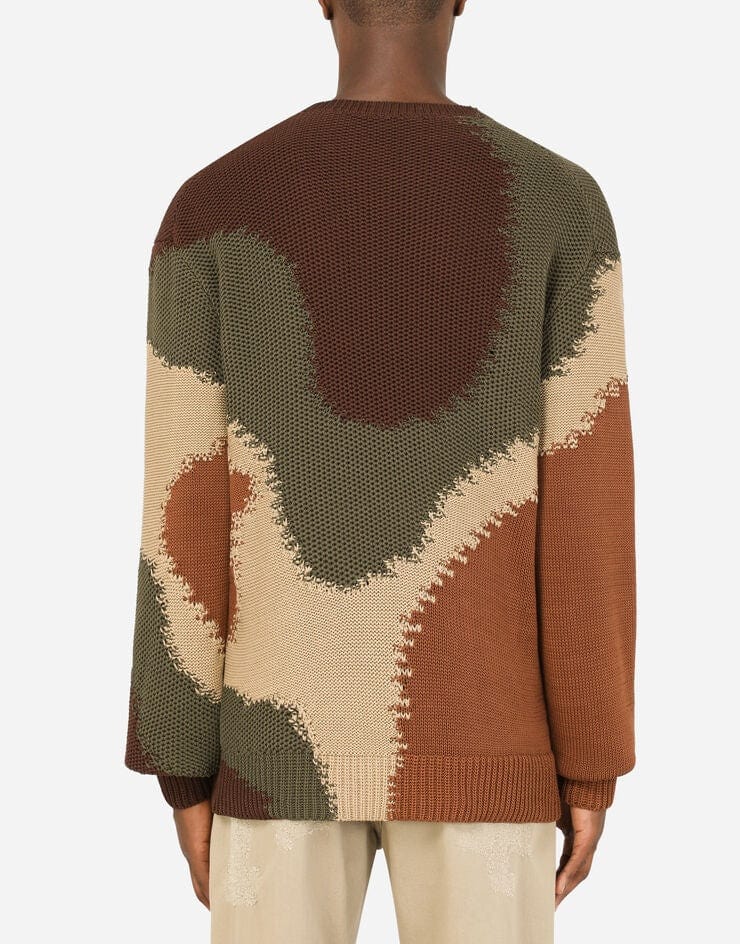Dolce & Gabbana Camouflage Intarsia Sweater