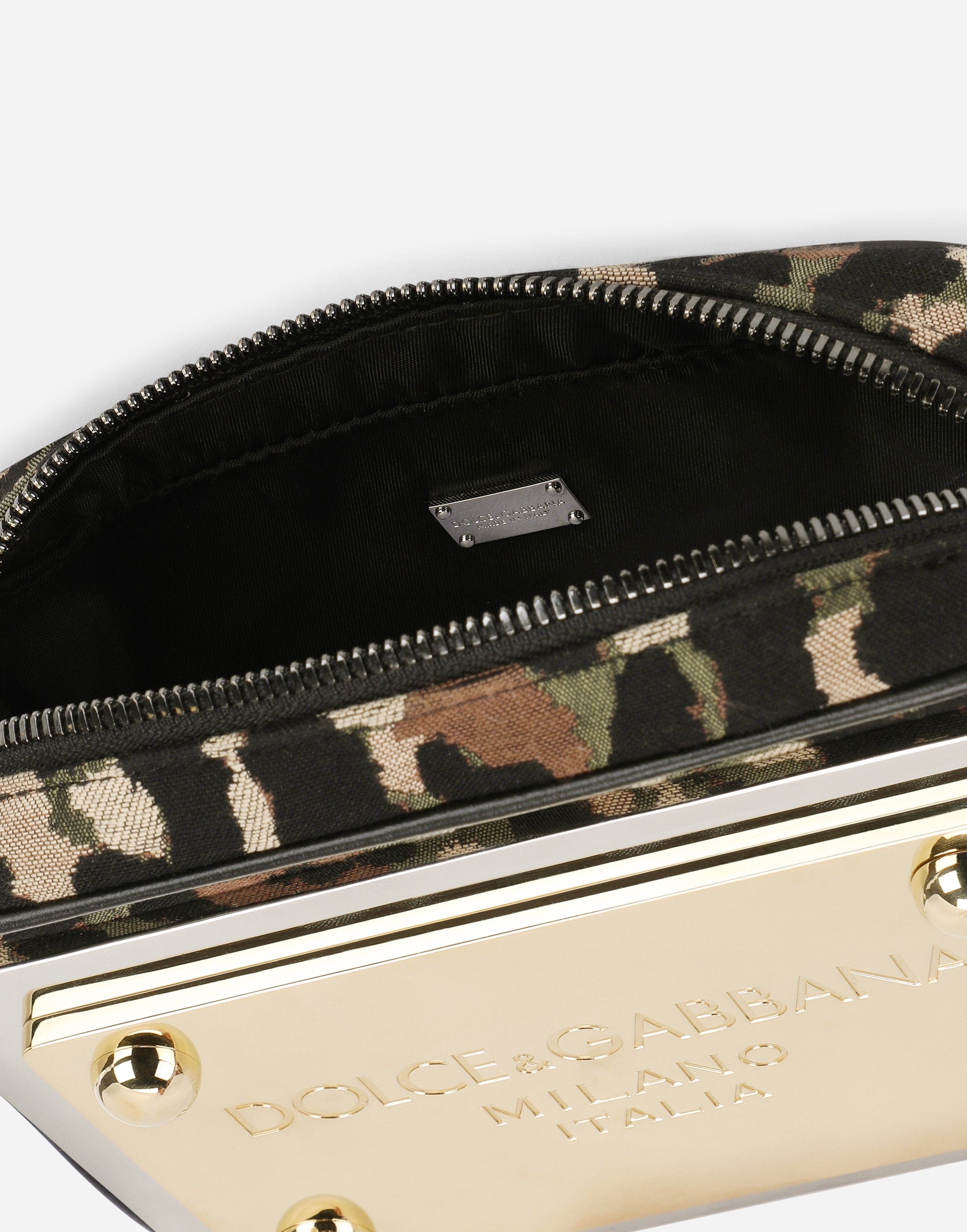 Dolce & Gabbana Camouflage Jacquard Crossbody Bag