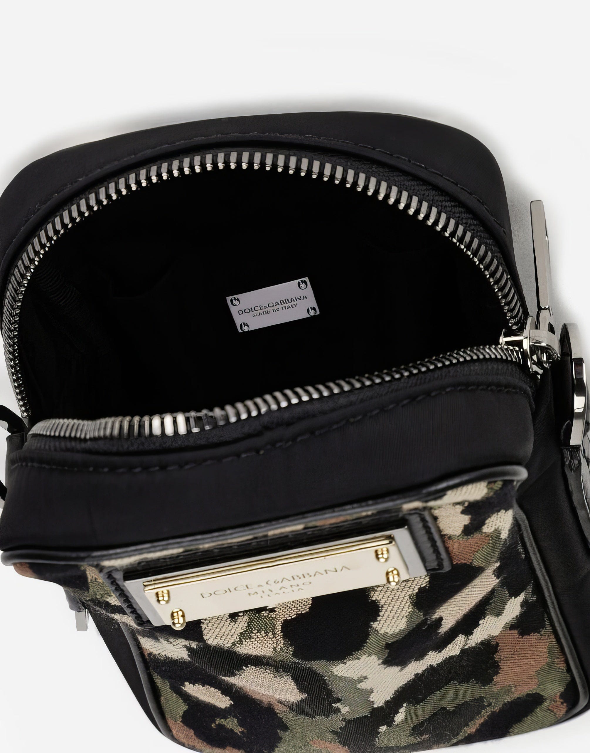 Dolce & Gabbana Camouflage Jacquard Crossbody Bag
