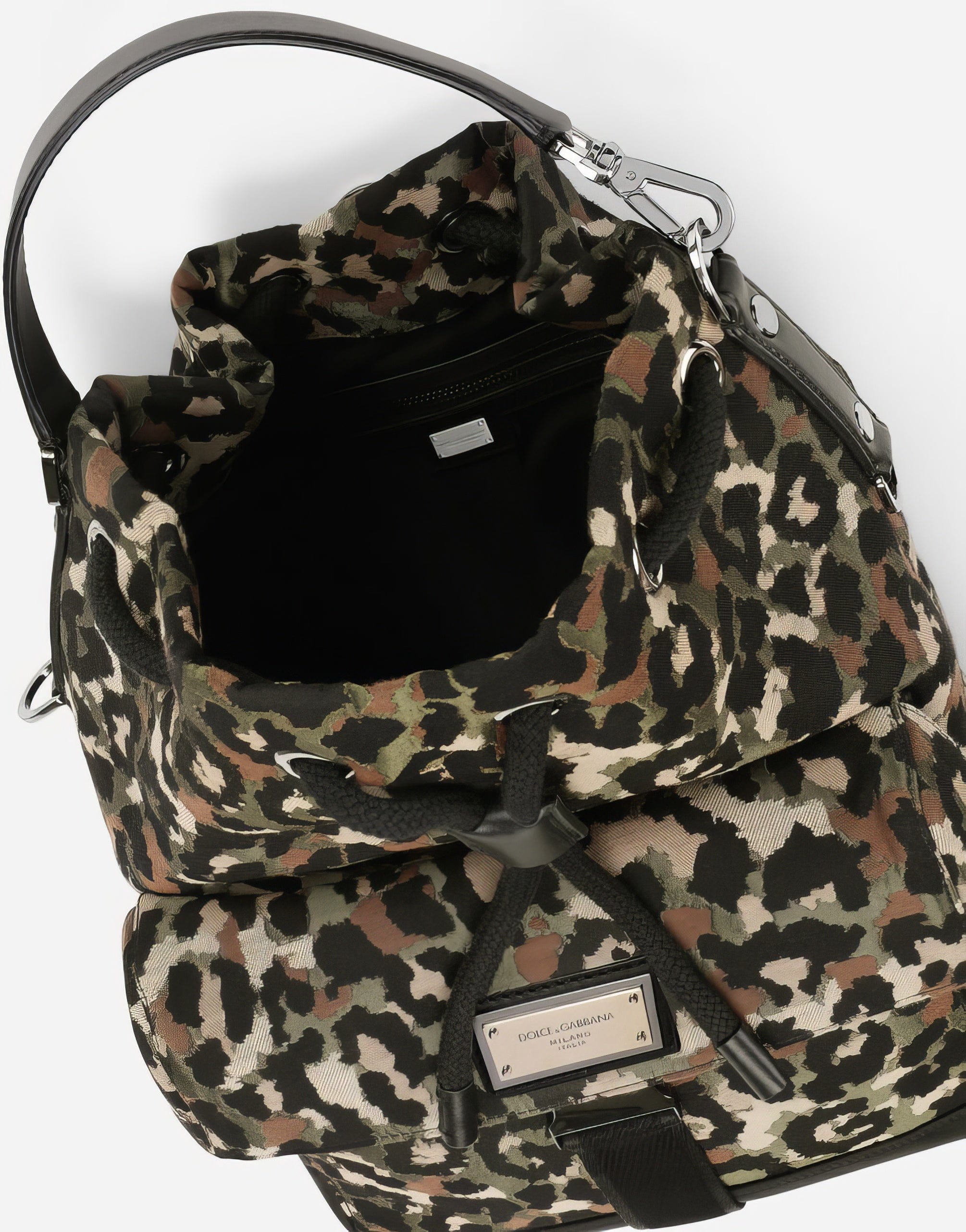 Dolce & Gabbana Camouflage Jacquard Hobo Bag