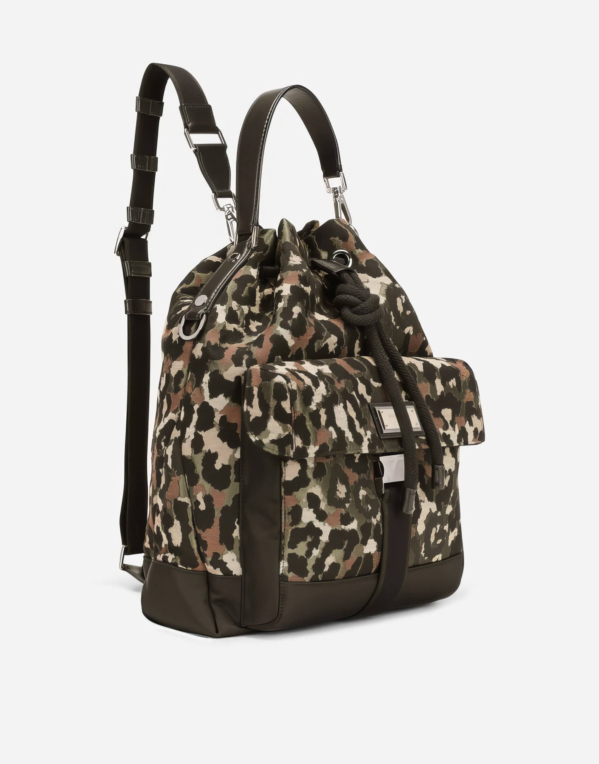 Dolce & Gabbana Camouflage Jacquard Hobo Bag