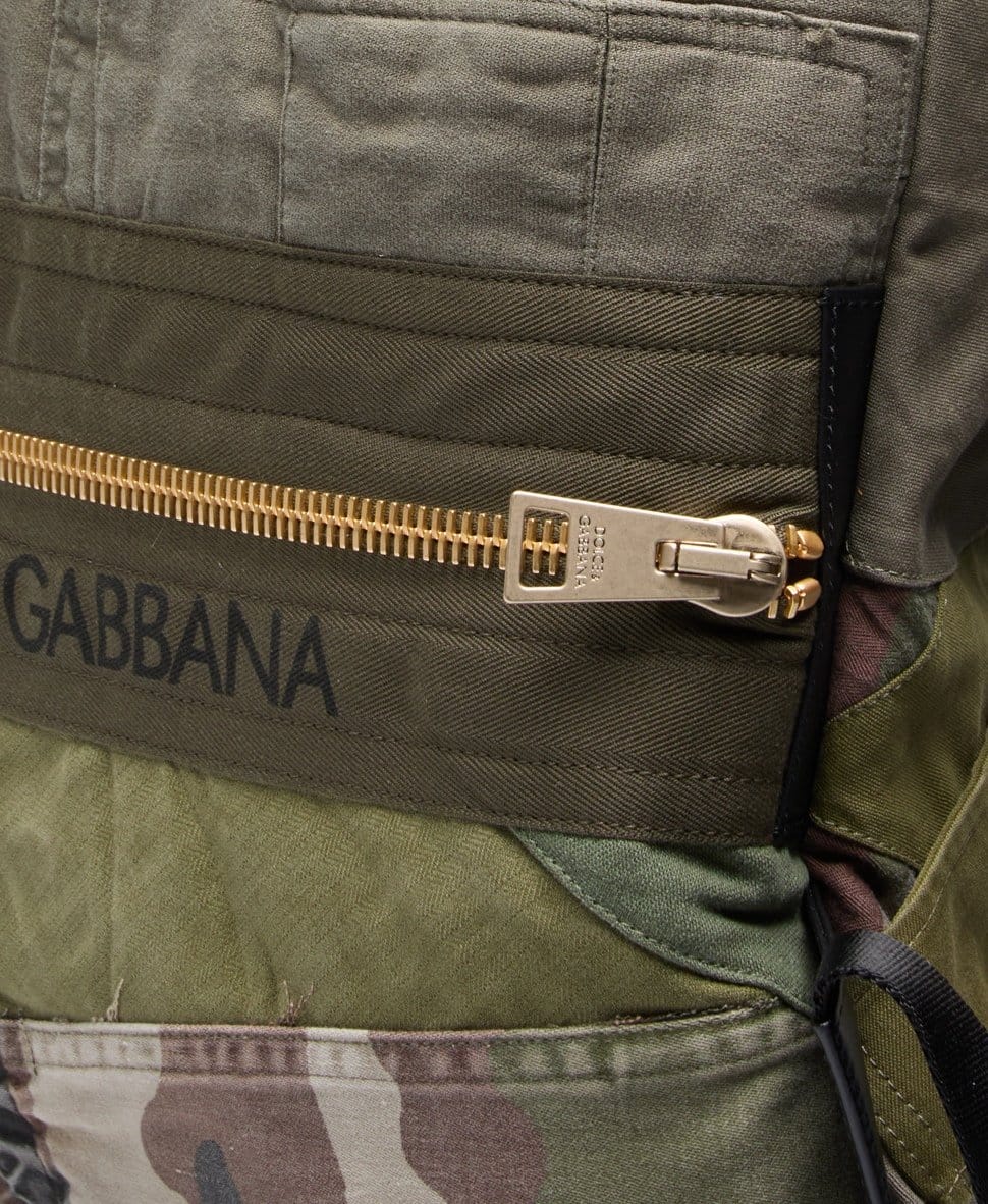 Dolce & Gabbana Camouflage Patchwork Backpack