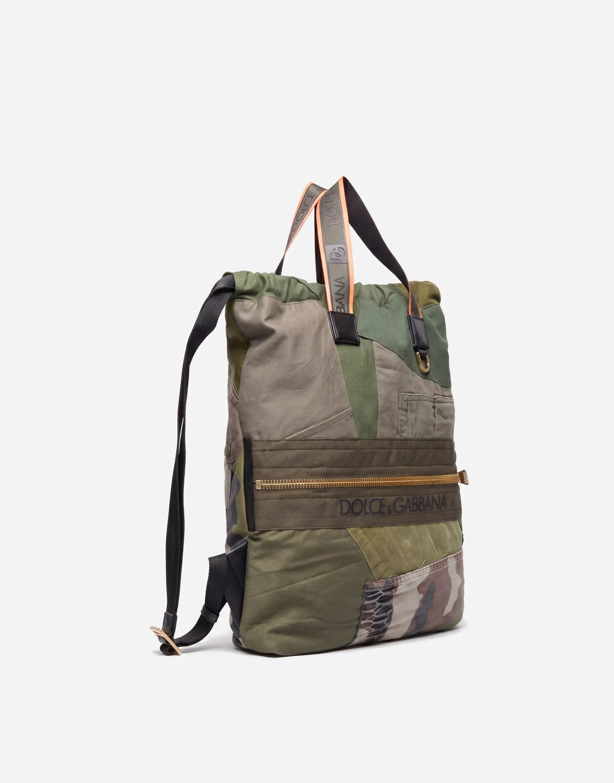 Dolce & Gabbana Camouflage Patchwork Backpack