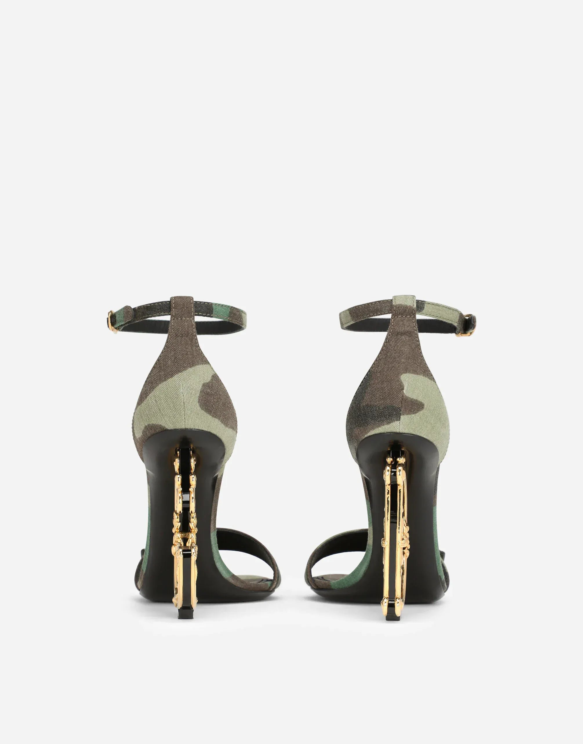 Dolce & Gabbana Camouflage Patchwork Baroque DG Sandals