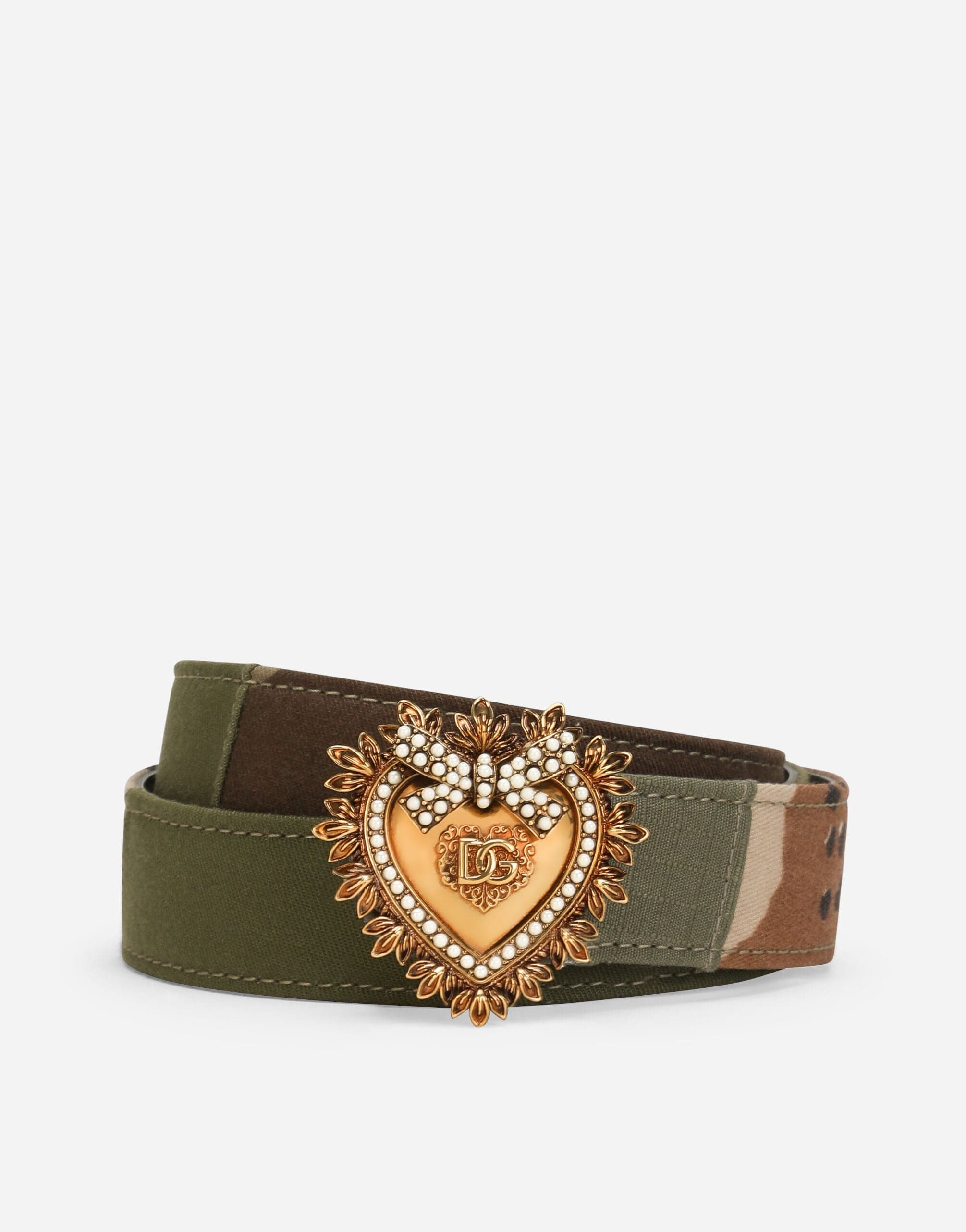 Dolce & Gabbana Camouflage Patchwork Devotion Belt