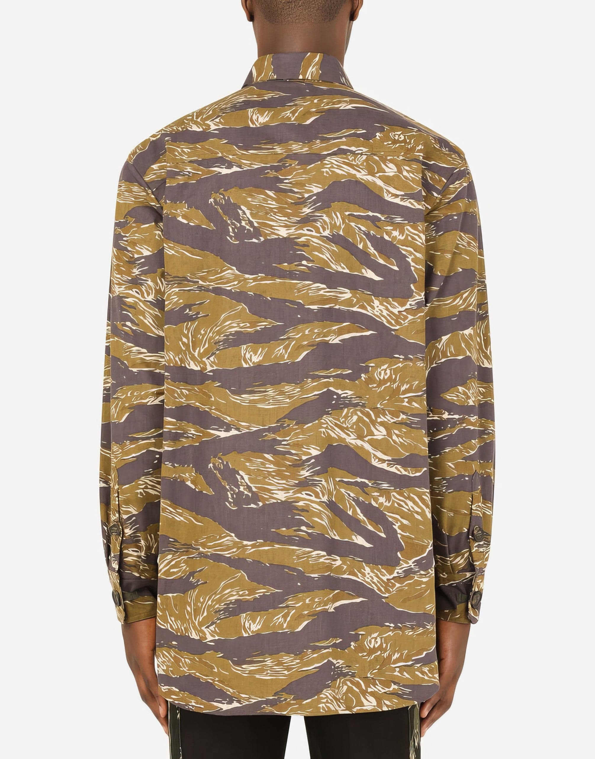 Dolce & Gabbana Camouflage-Print Cotton Shirt