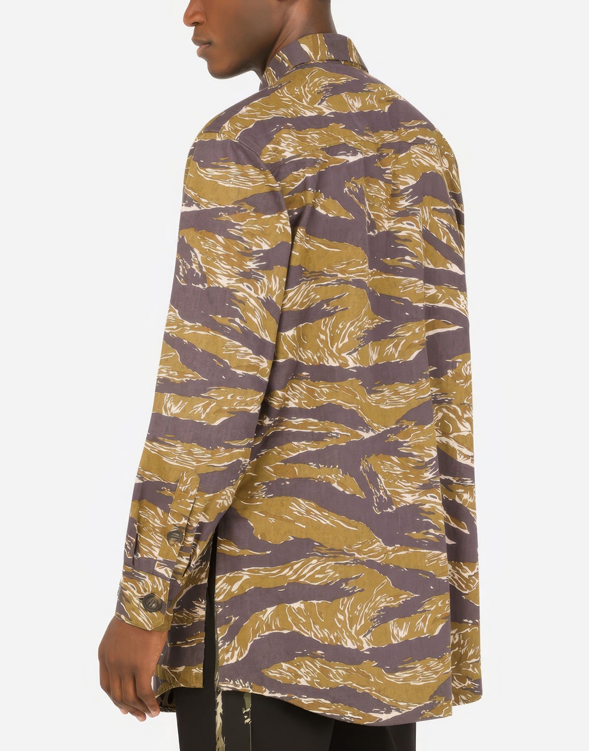 Dolce & Gabbana Camouflage-Print Cotton Shirt