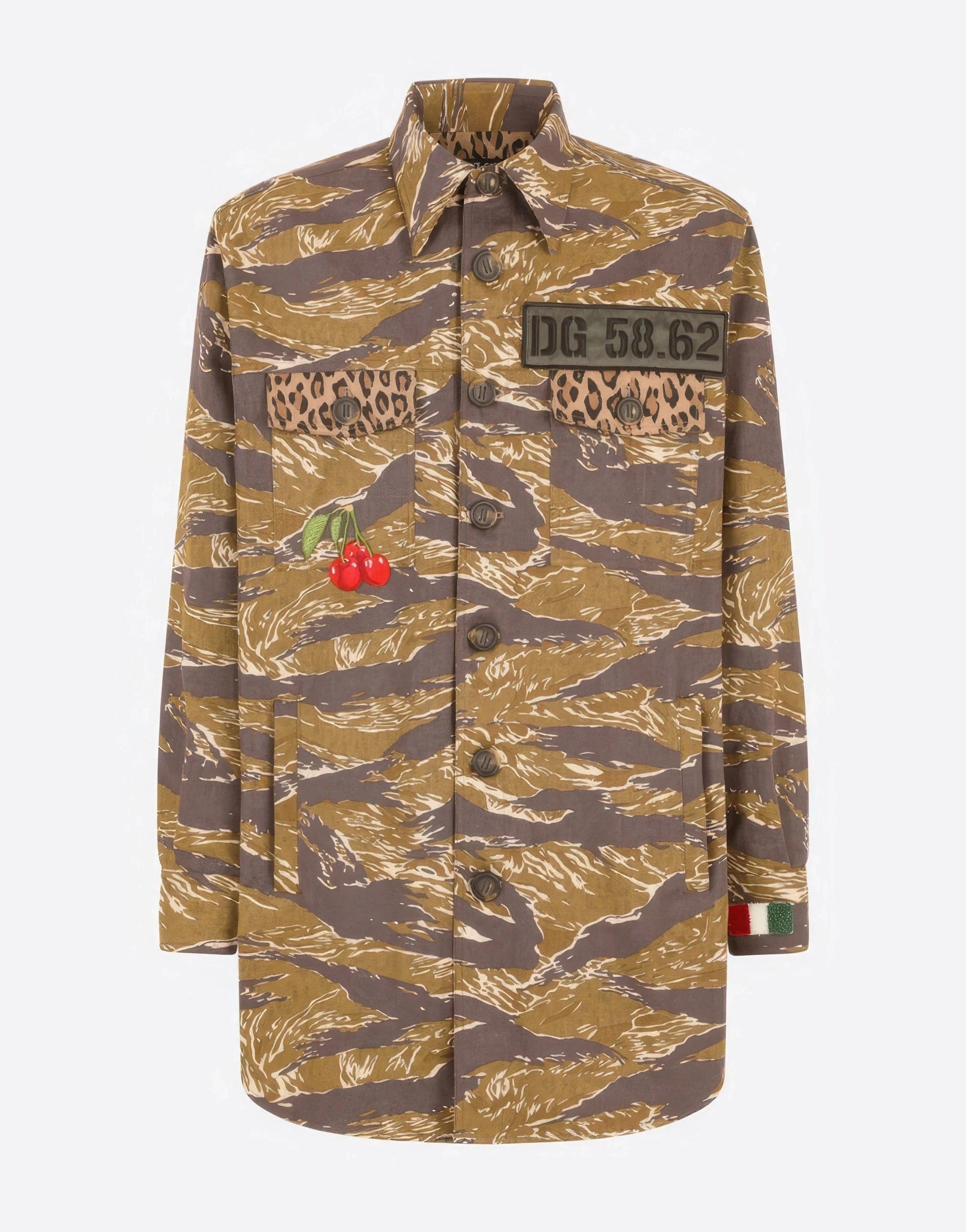 Dolce & Gabbana Camouflage-Print Cotton Shirt