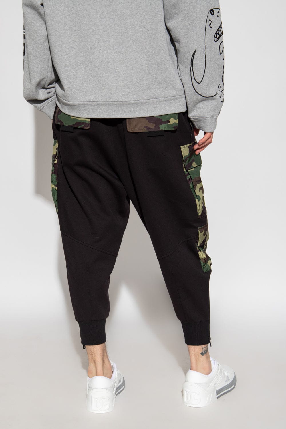 Dolce & Gabbana Camouflage-Print Inserts Sweatpants