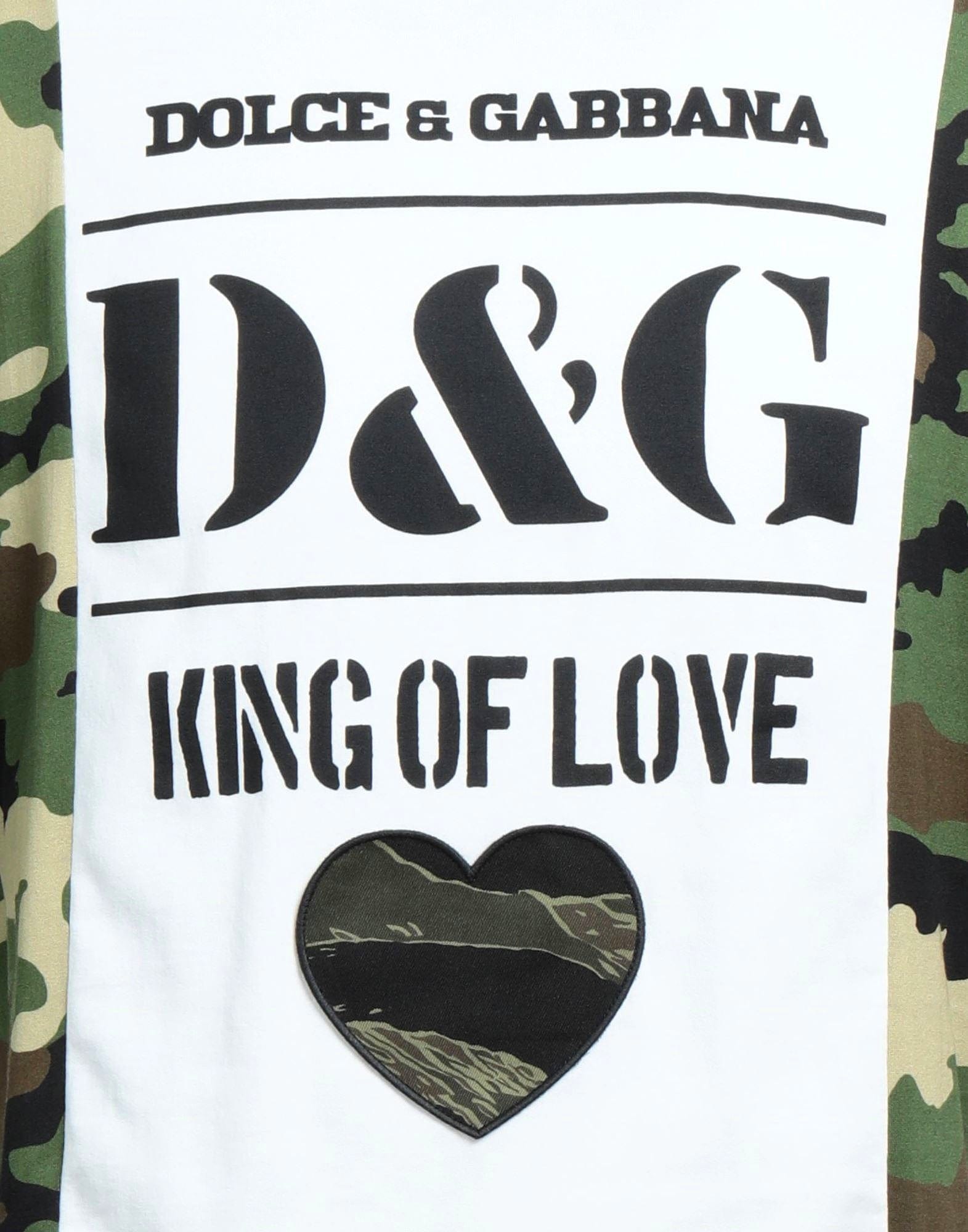Dolce & Gabbana Camouflage-Print King of Love Cotton T-Shirt