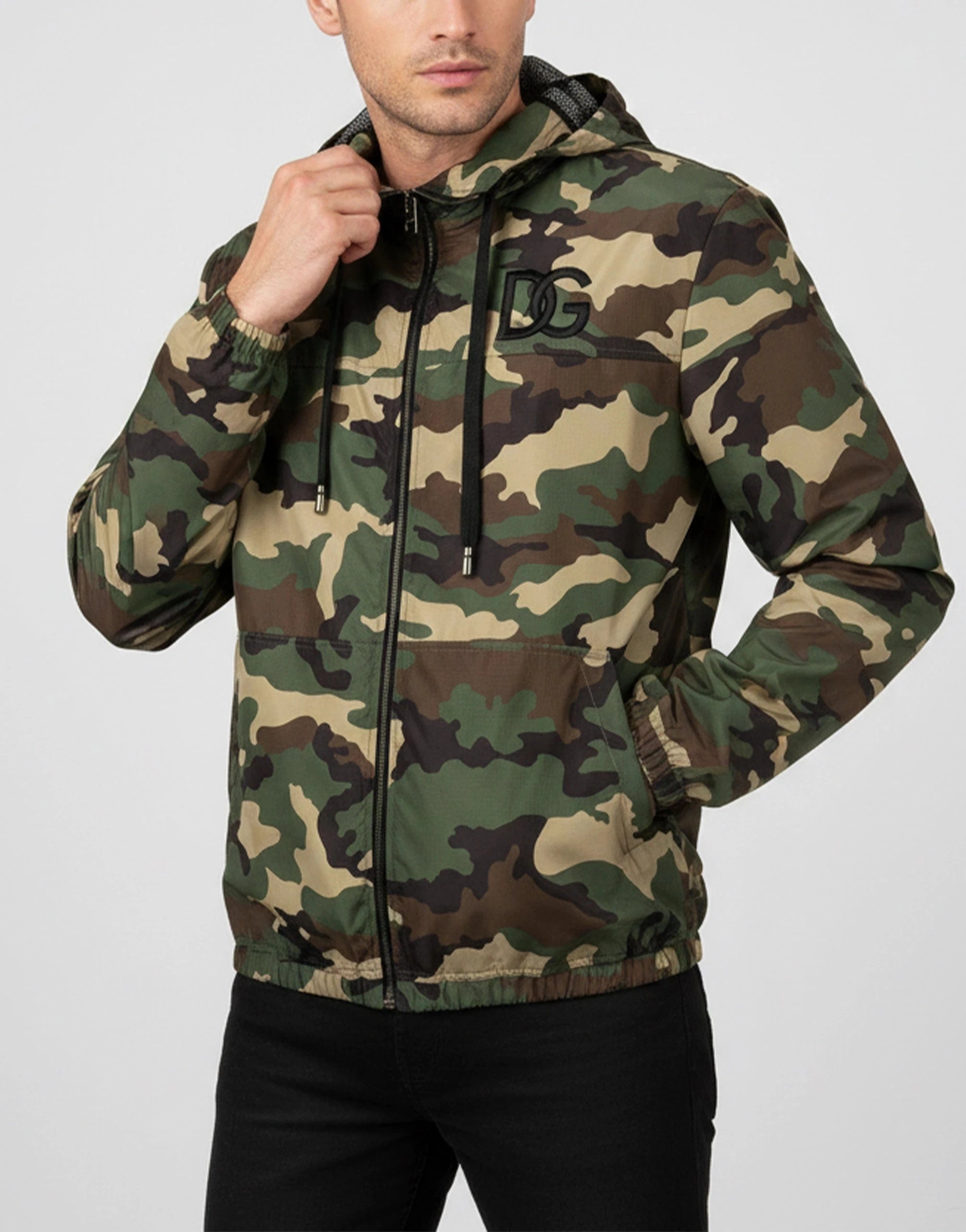 Dolce & Gabbana Camouflage-Print Logo Hooded Sweatshirt