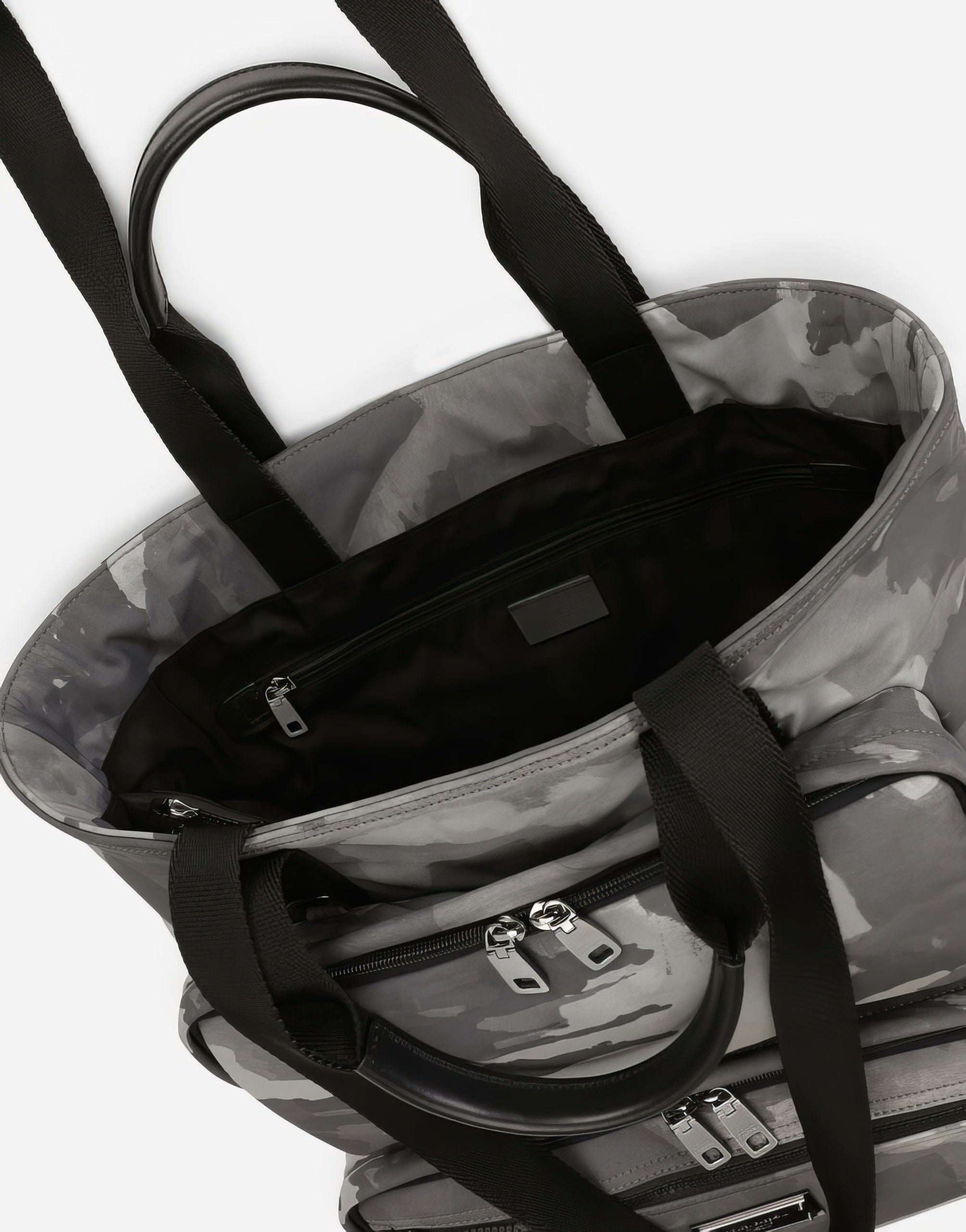 Dolce & Gabbana Camouflage-Print Logo Tag Tote Bag