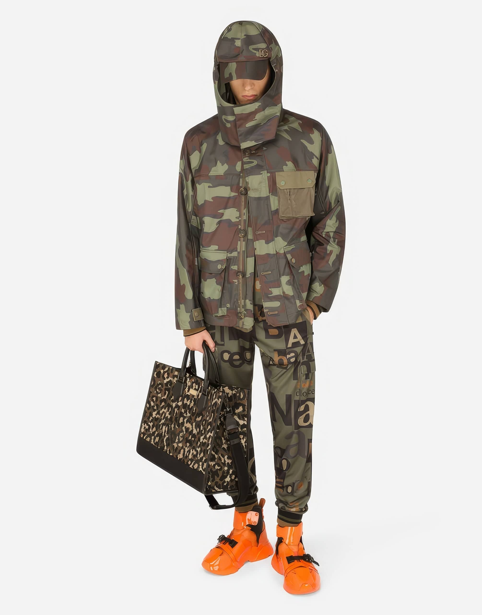 Dolce & Gabbana Camouflage-Print Nylon Jacket