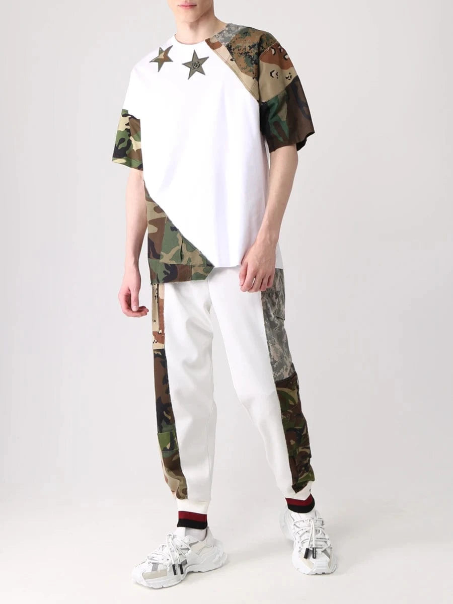 Dolce & Gabbana Camouflage-print Panelled Track Pants