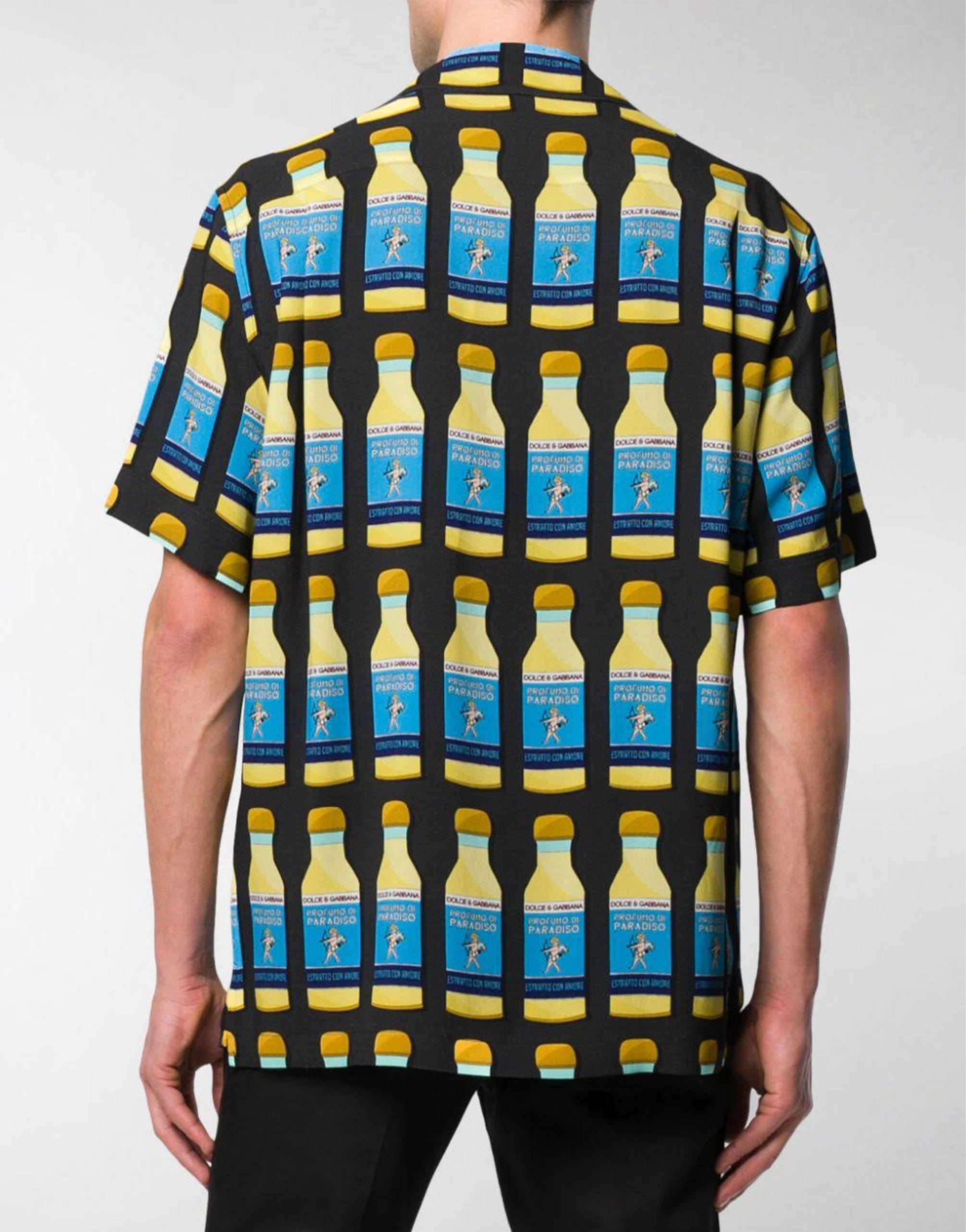 Dolce & Gabbana Camp-Collar Printed Woven Shirt