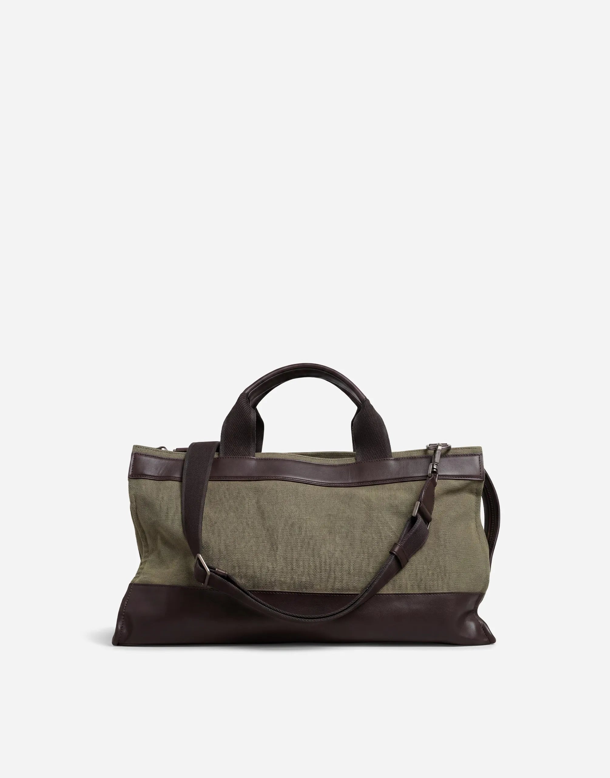Dolce & Gabbana Canvas Leather Holdall Travel Bag