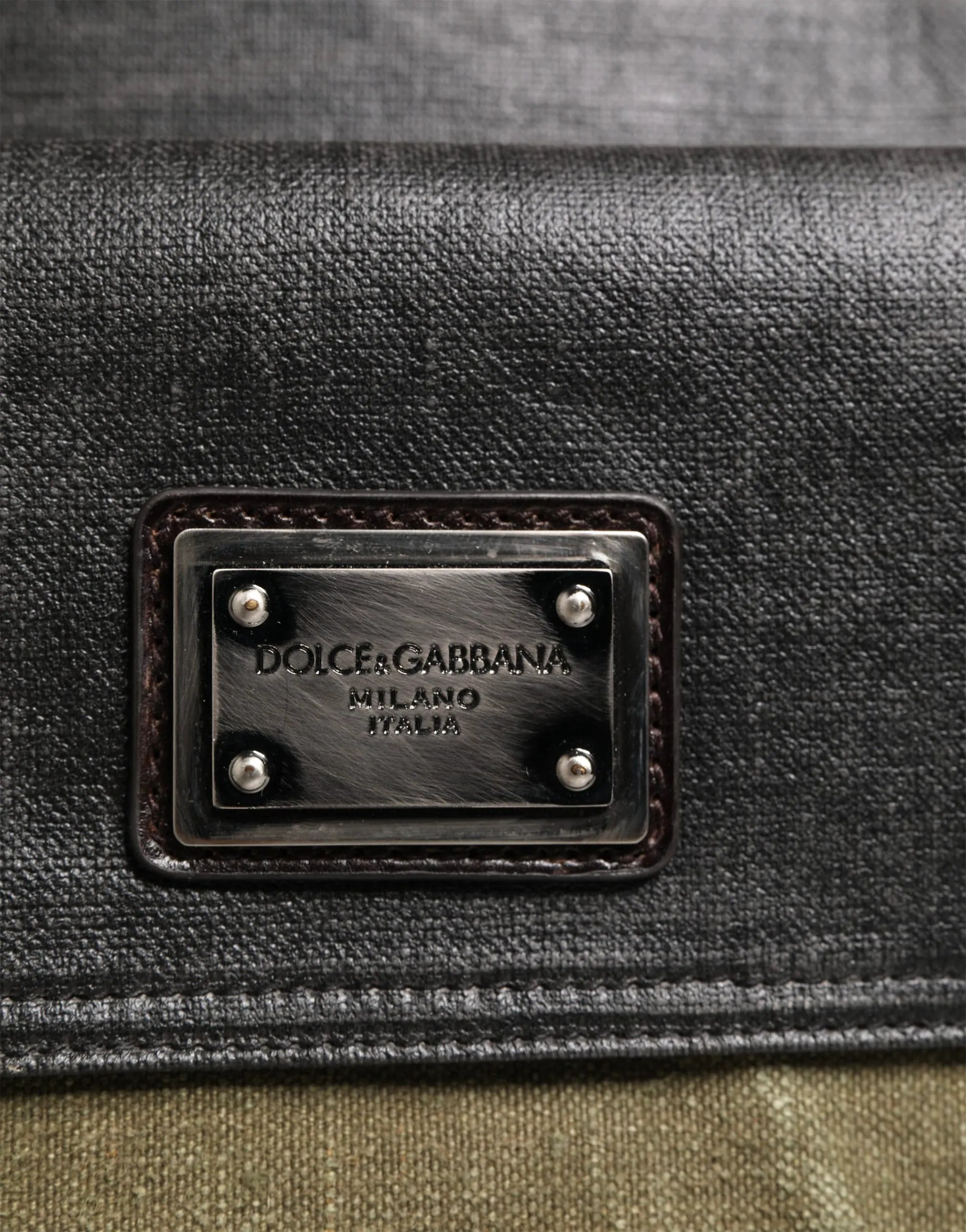 Dolce & Gabbana Canvas Leather Holdall Travel Bag