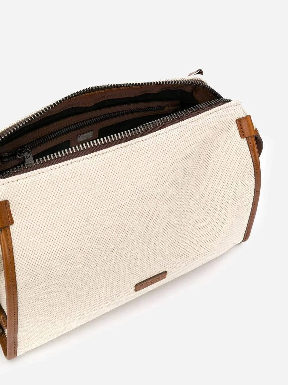 Dolce & Gabbana Canvas Leather Logo Shoulder Bag