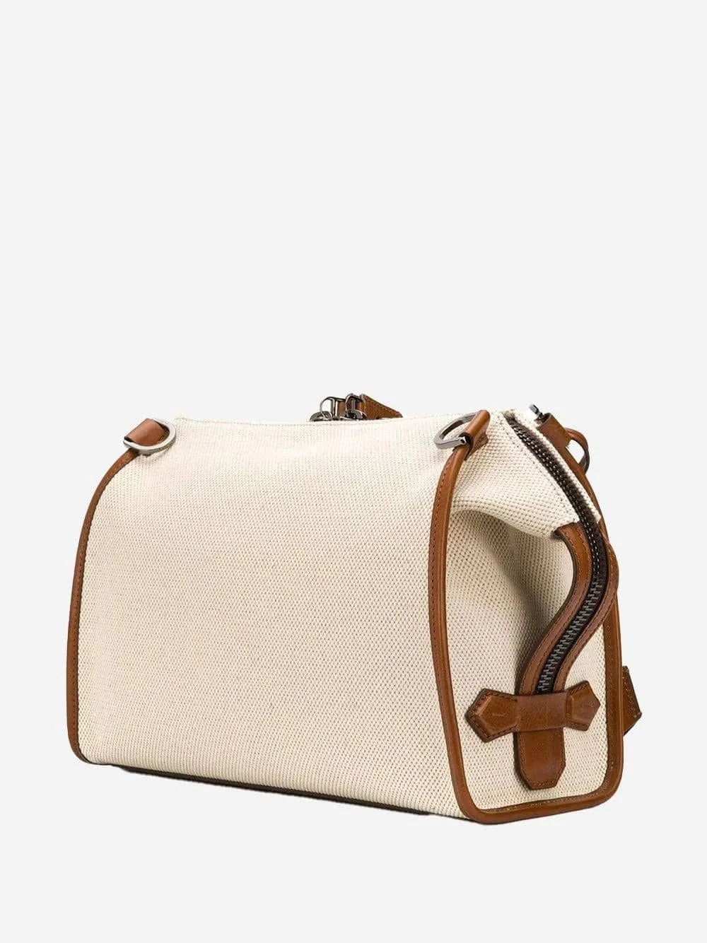 Dolce & Gabbana Canvas Leather Logo Shoulder Bag