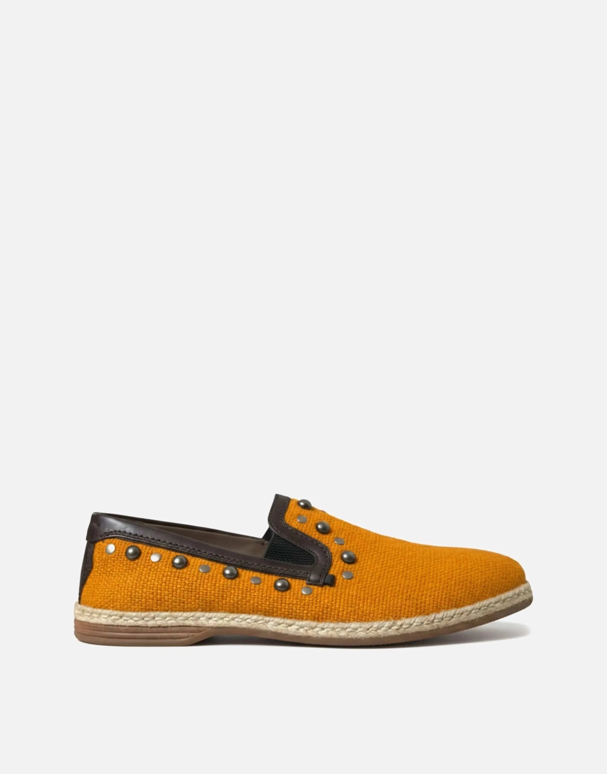 Dolce & Gabbana Canvas Raffia Loafers