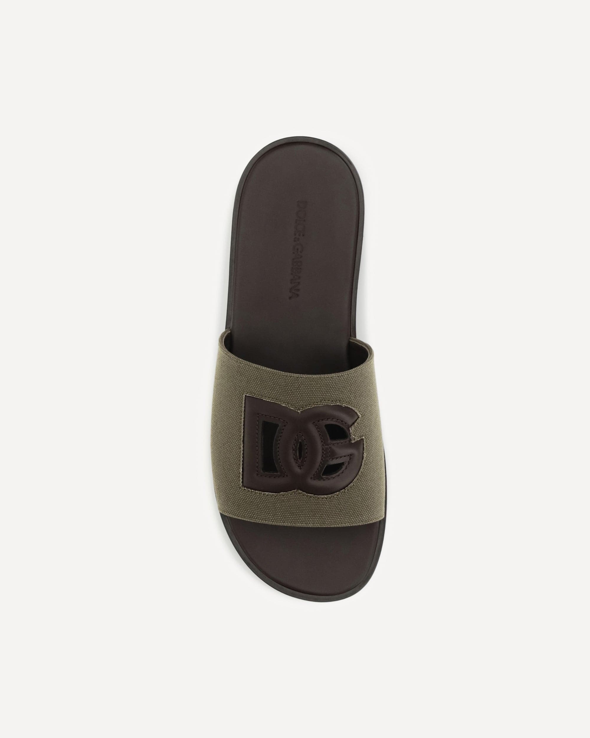 Dolce & Gabbana Canvas Slide Sandals