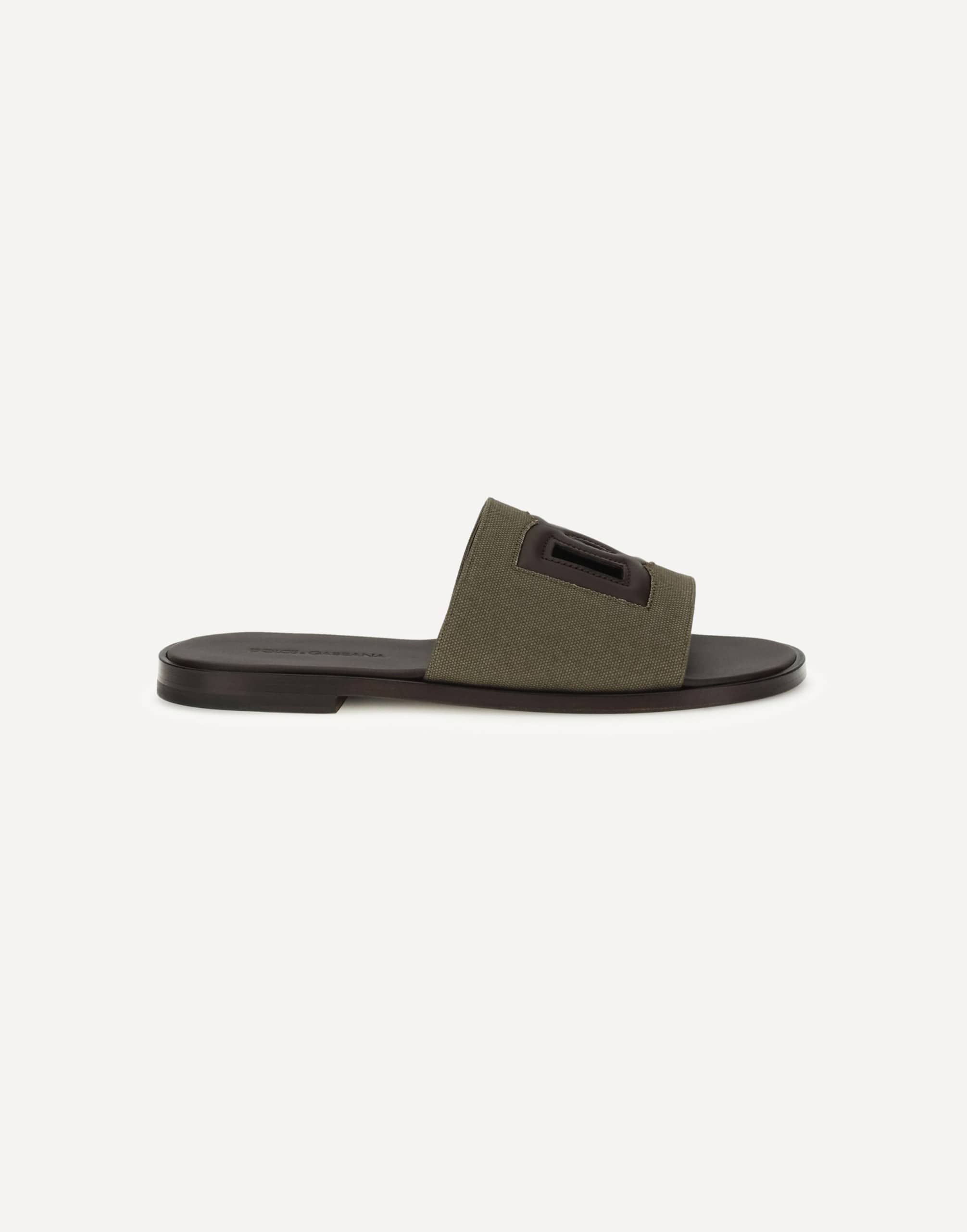 Dolce & Gabbana Canvas Slide Sandals
