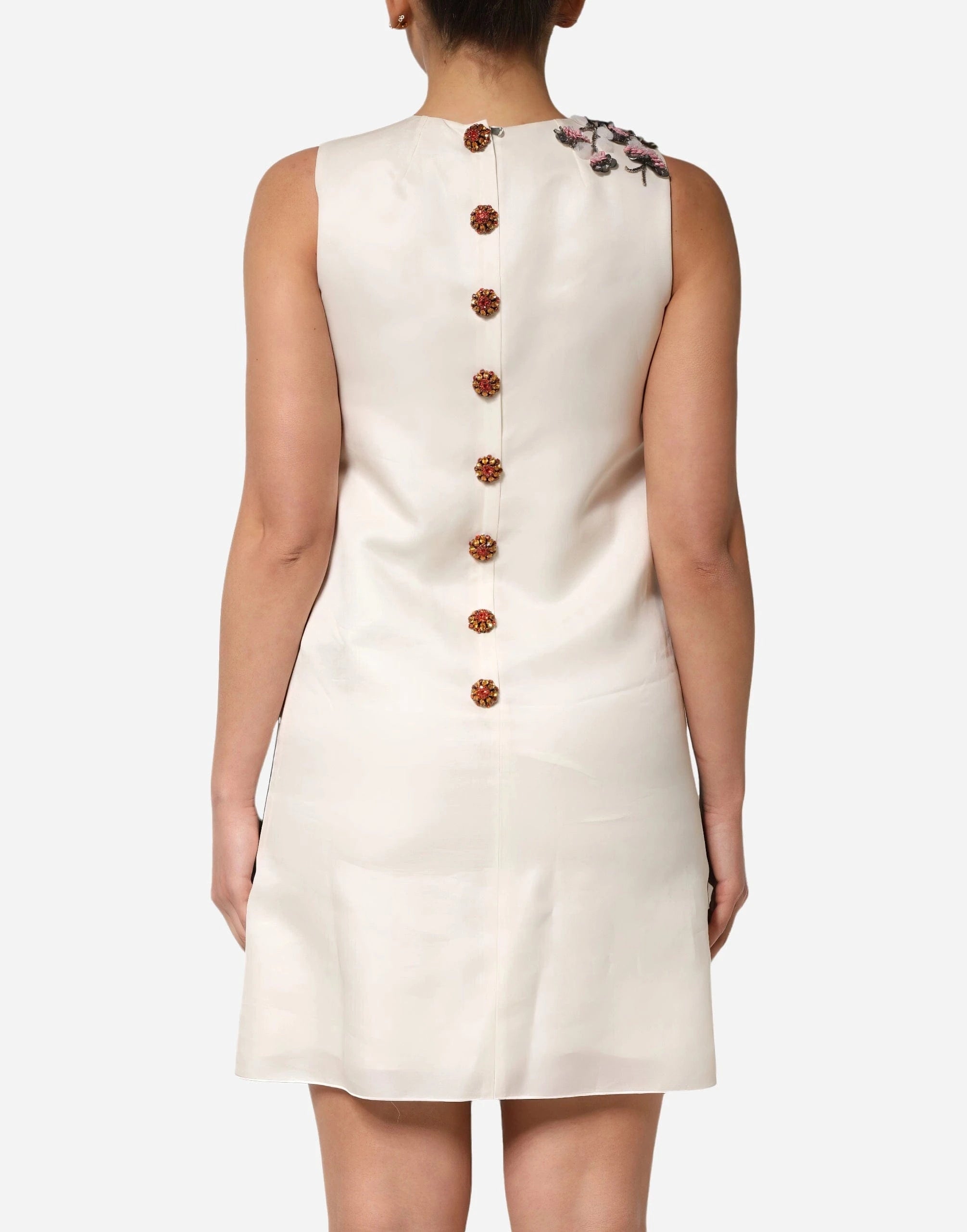 Dolce & Gabbana Capri-Print Embellished Minidress