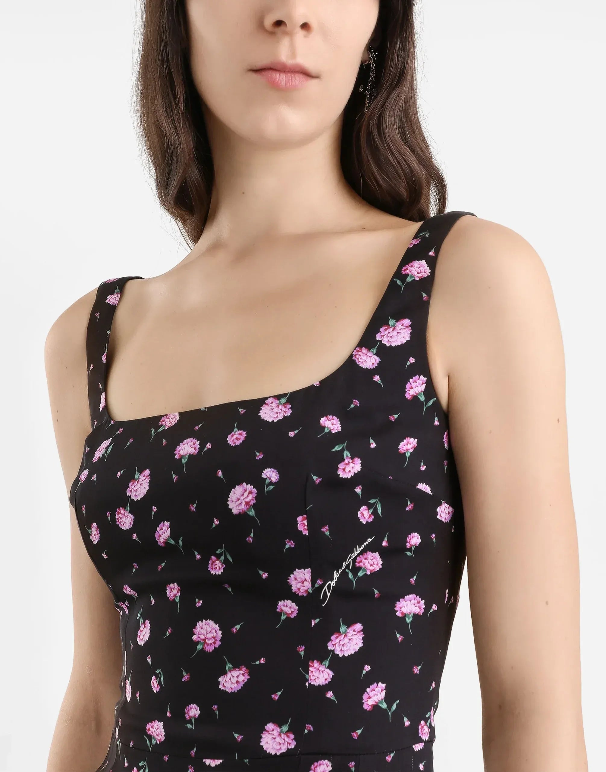 Dolce & Gabbana Carnations-Print Dress