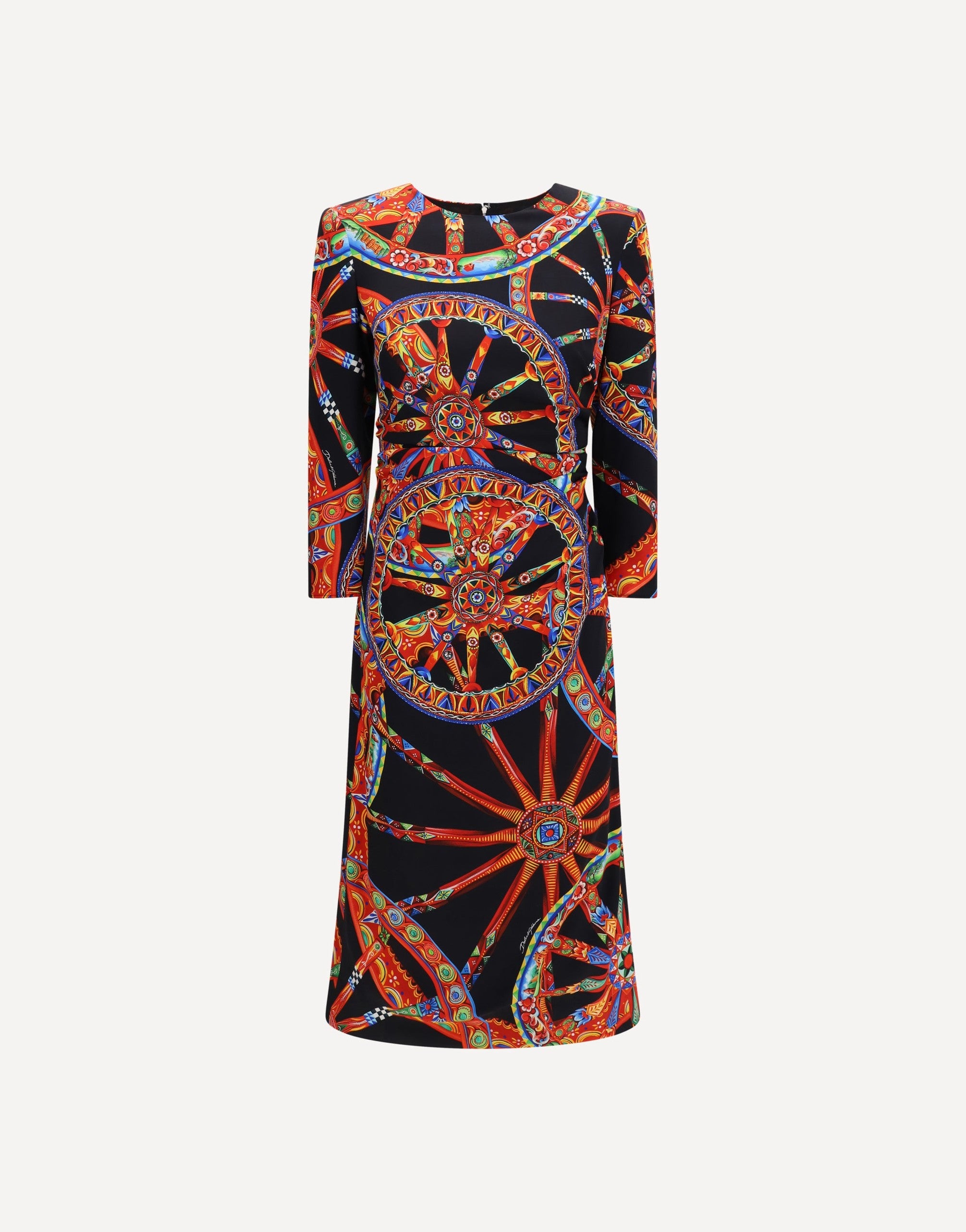 Dolce & Gabbana Carretto Print Charmeuse Dress