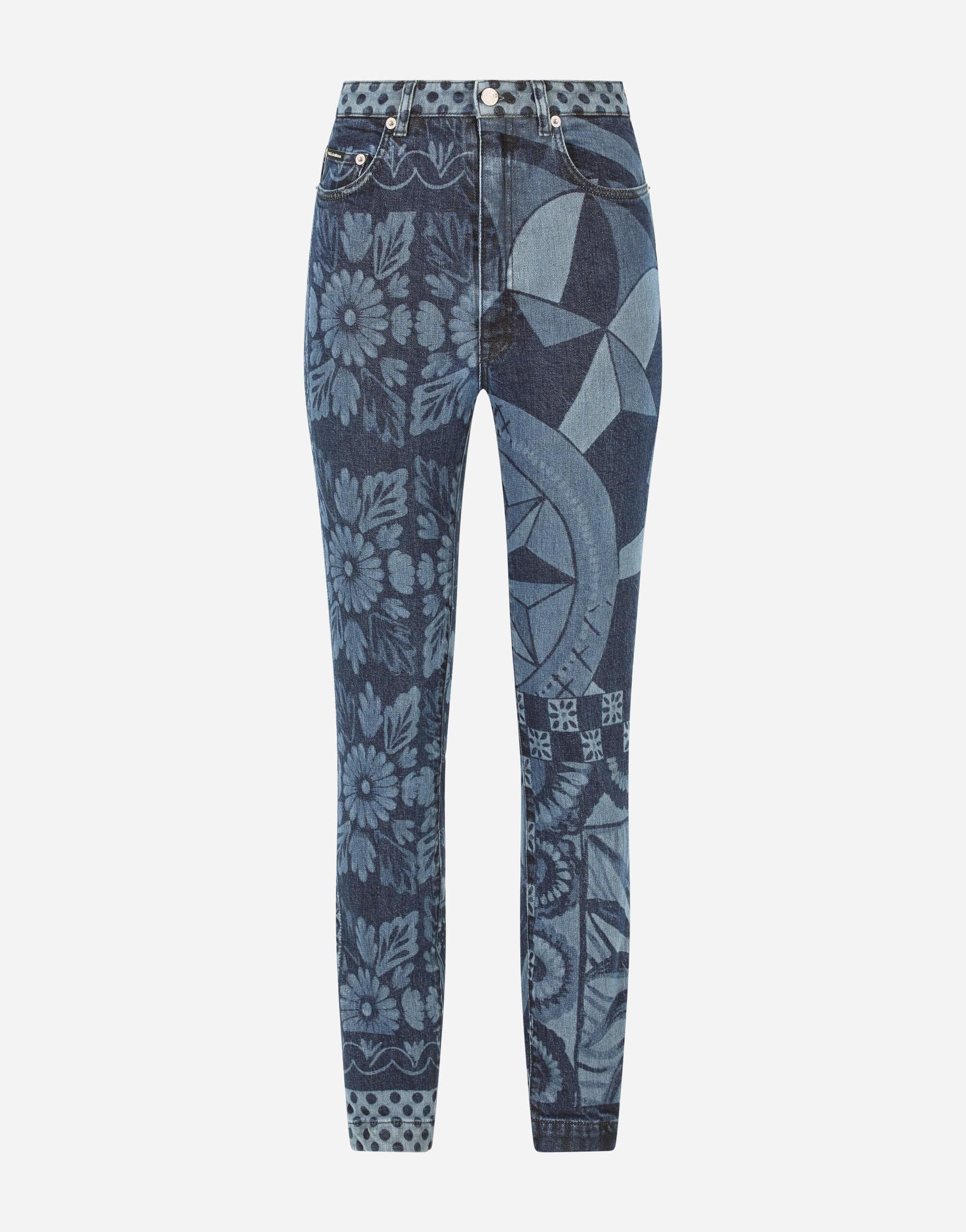Dolce & Gabbana Carretto-Print Grace Grace Jeans