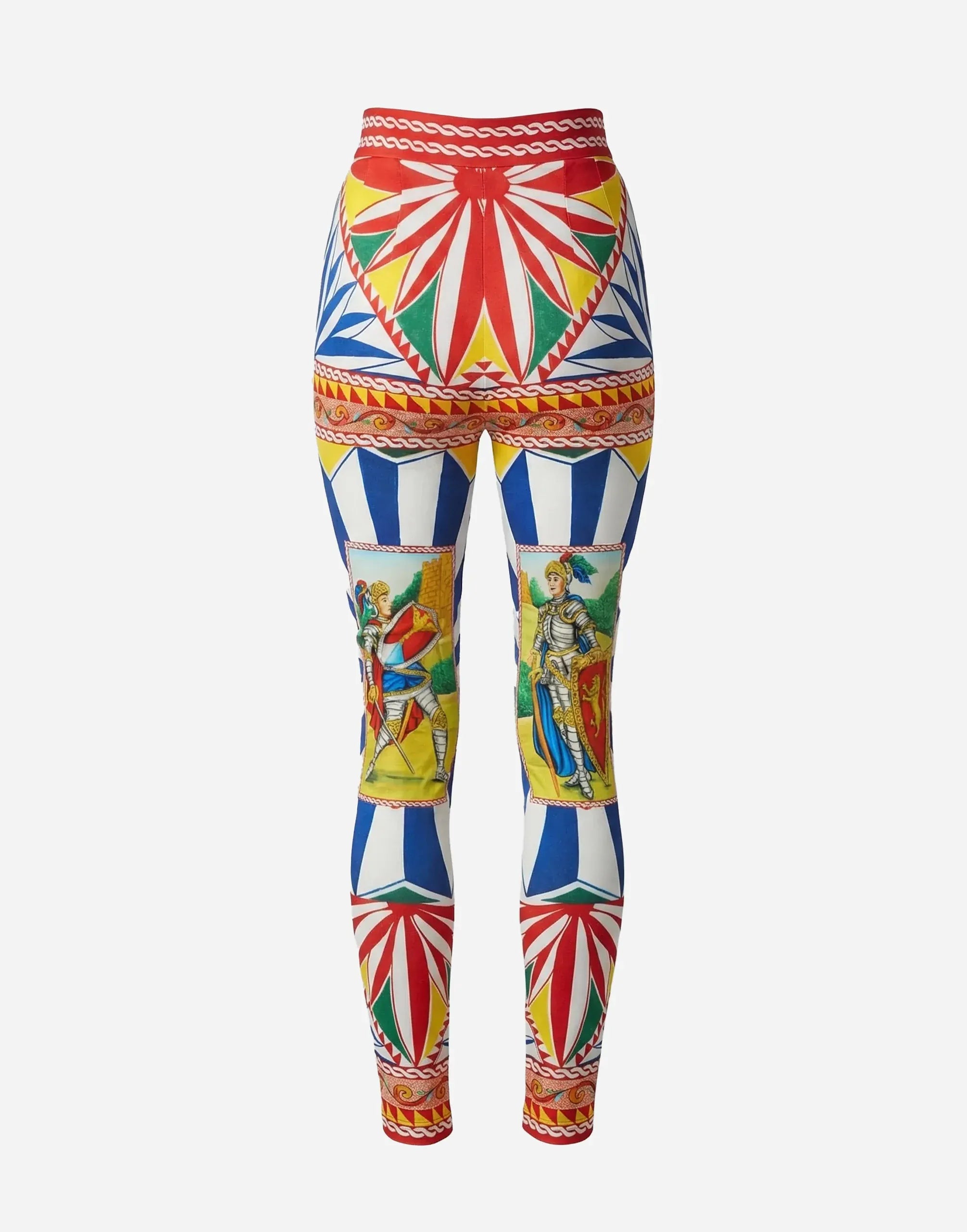 Carretto Print High-Waist Silk Leggings - alternate view