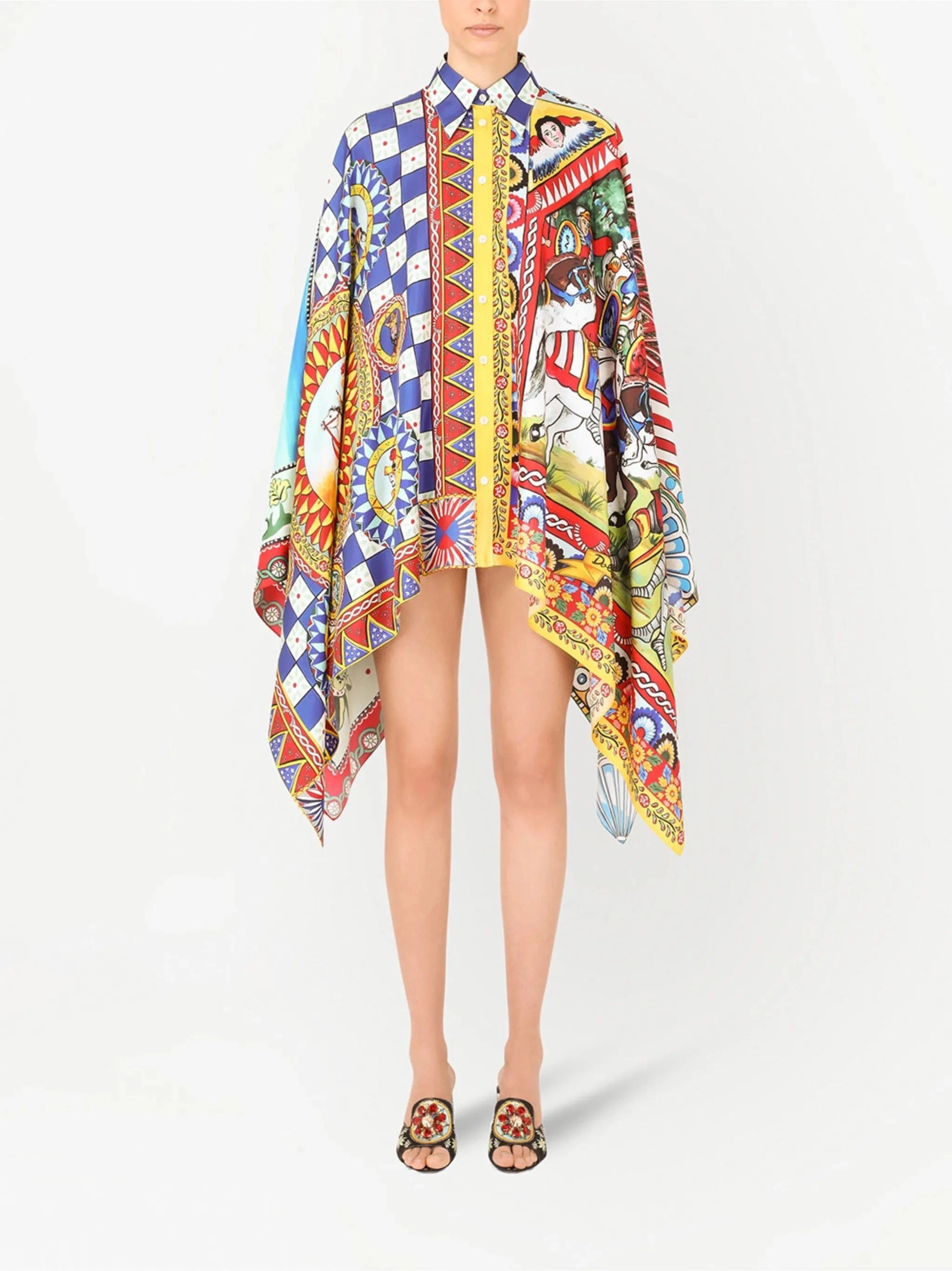 Dolce & Gabbana Carretto-Print Twill Shirt