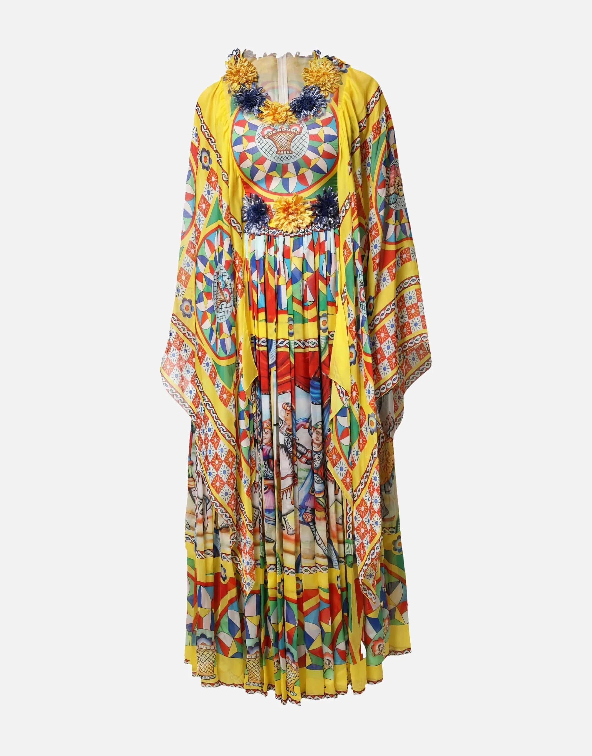 Dolce & Gabbana Carretto Printed Silk-Twill Gown