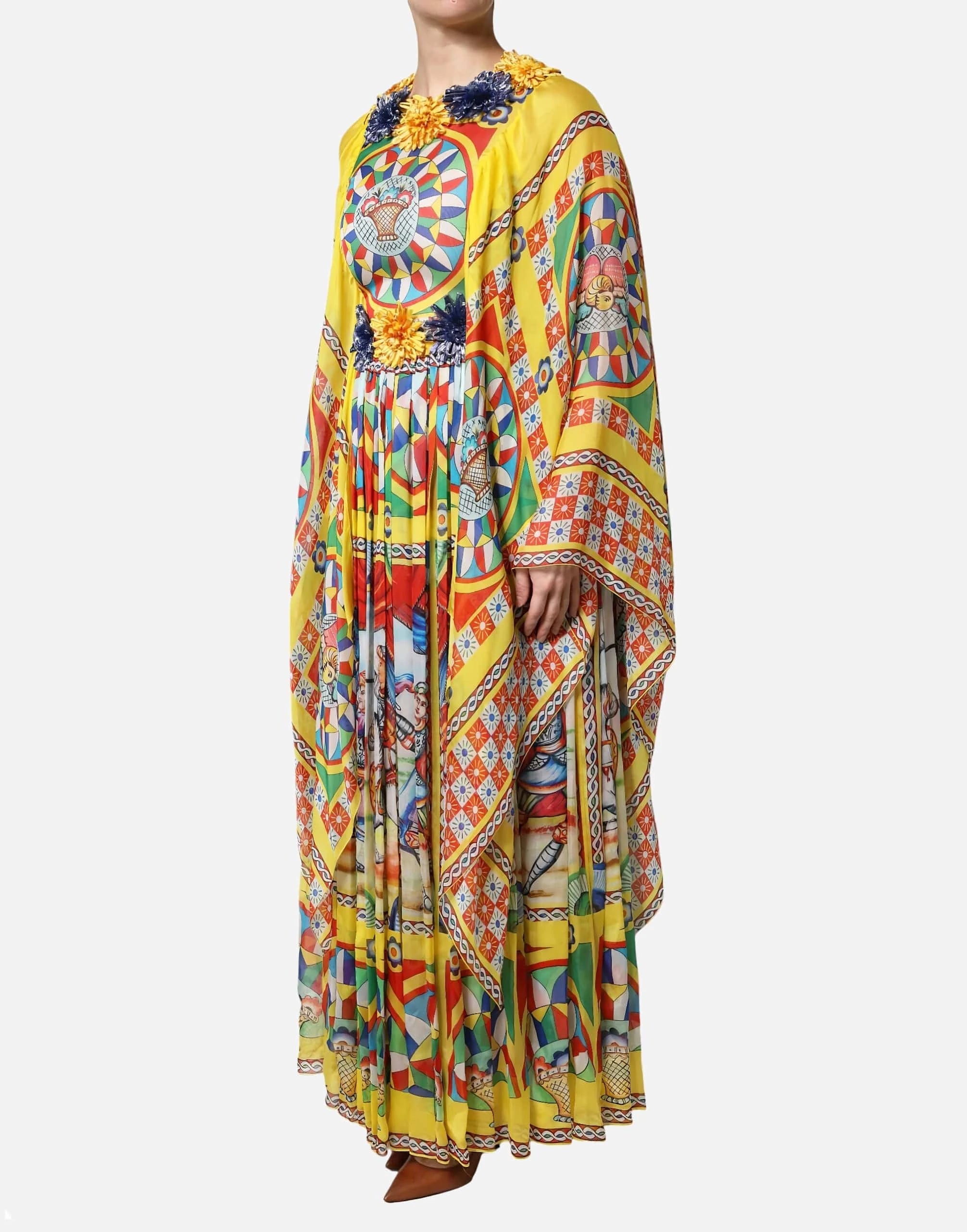 Dolce & Gabbana Carretto Printed Silk-Twill Gown