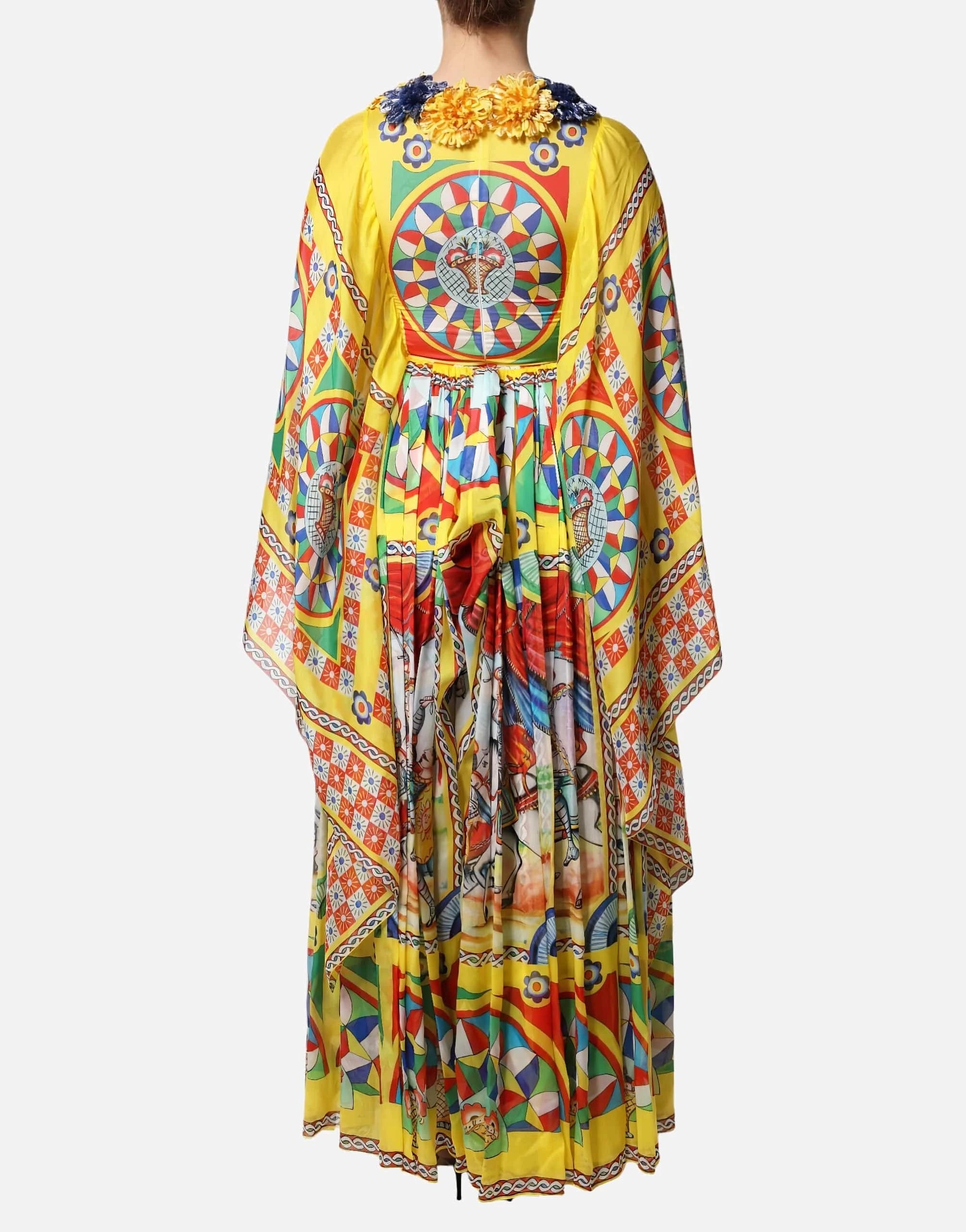 Dolce & Gabbana Carretto Printed Silk-Twill Gown