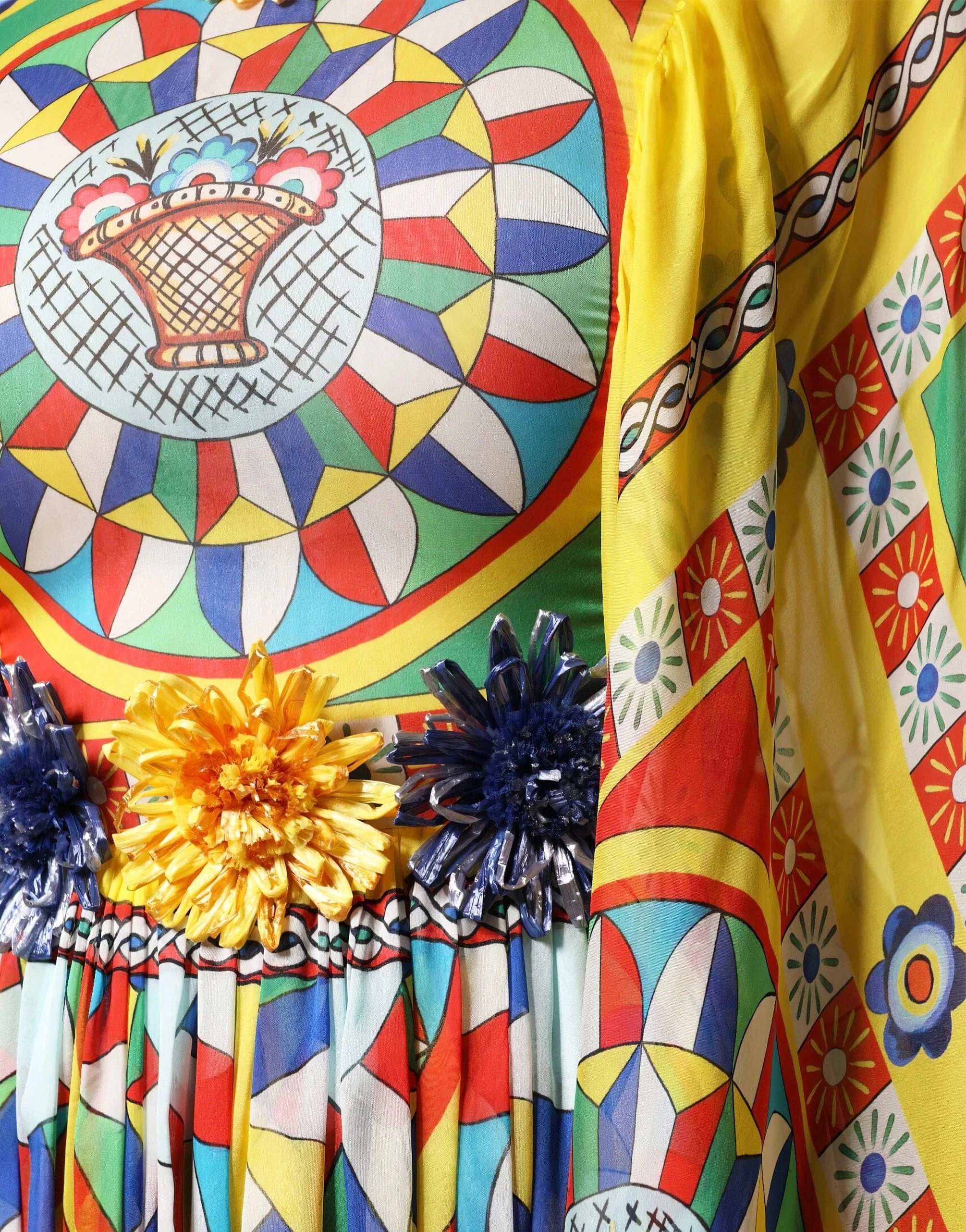 Dolce & Gabbana Carretto Printed Silk-Twill Gown