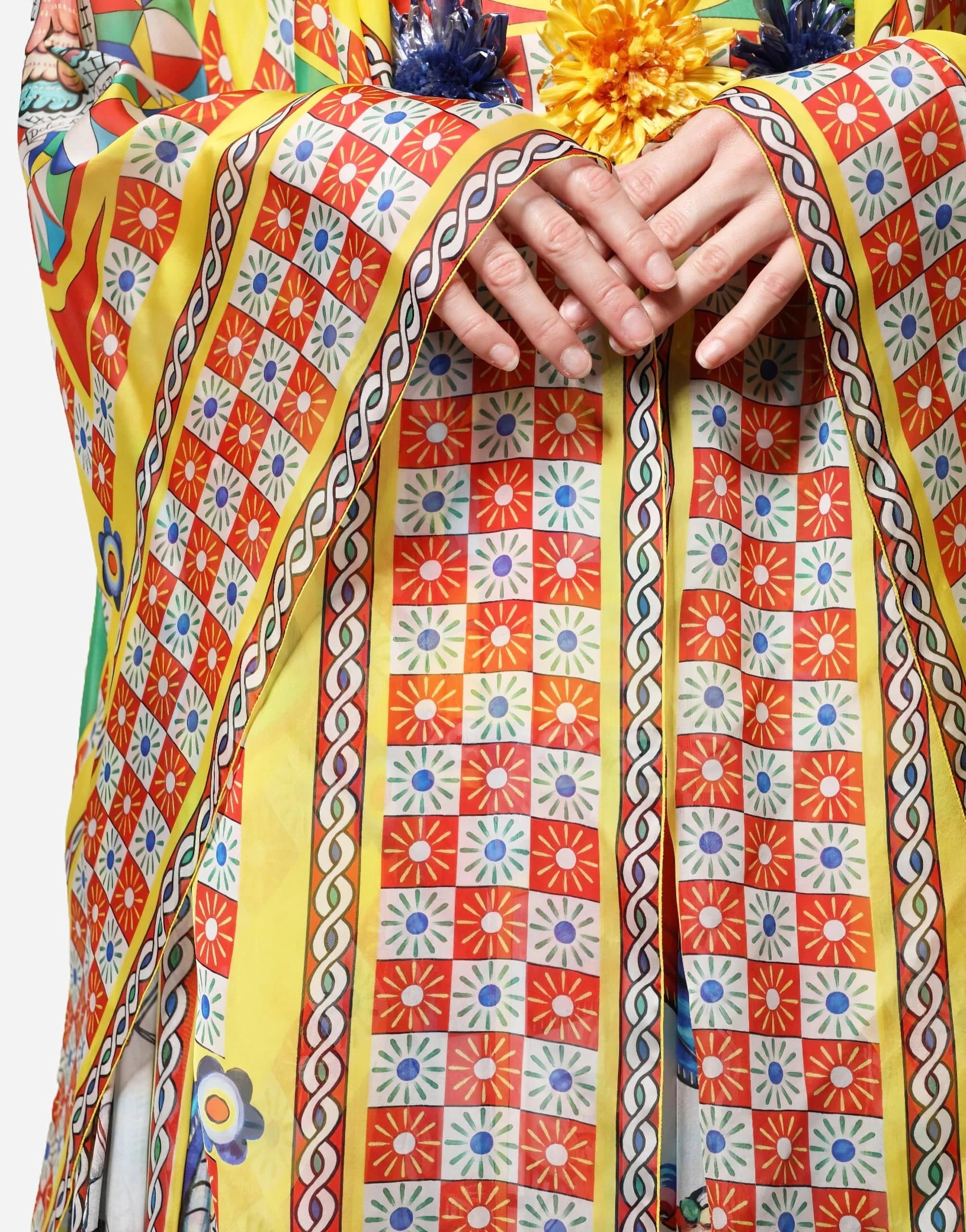 Dolce & Gabbana Carretto Printed Silk-Twill Gown