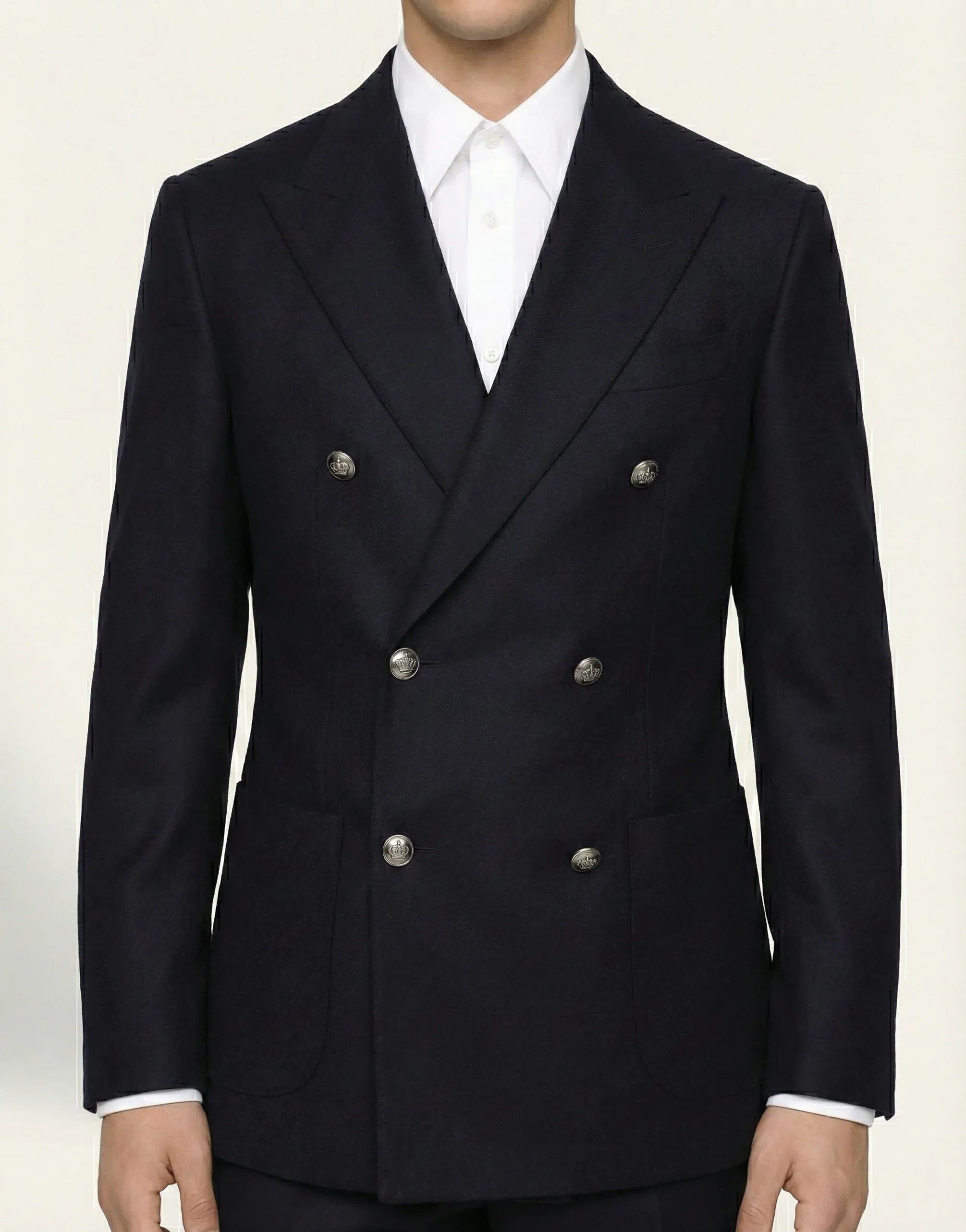 Dolce & Gabbana Cashmere-Silk Blend Double-Breasted Blazer