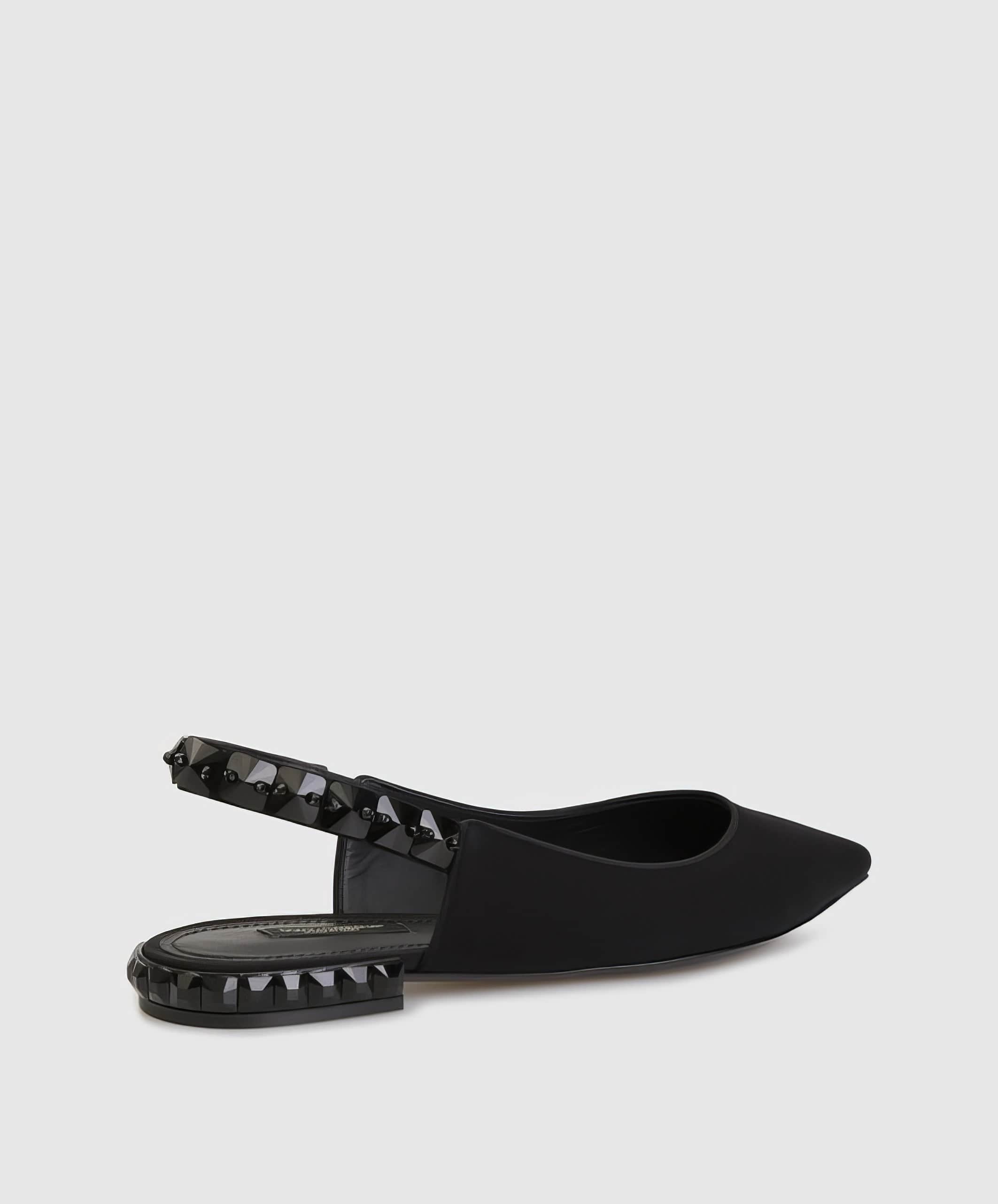Dolce & Gabbana Charmeuse Slingback Flats