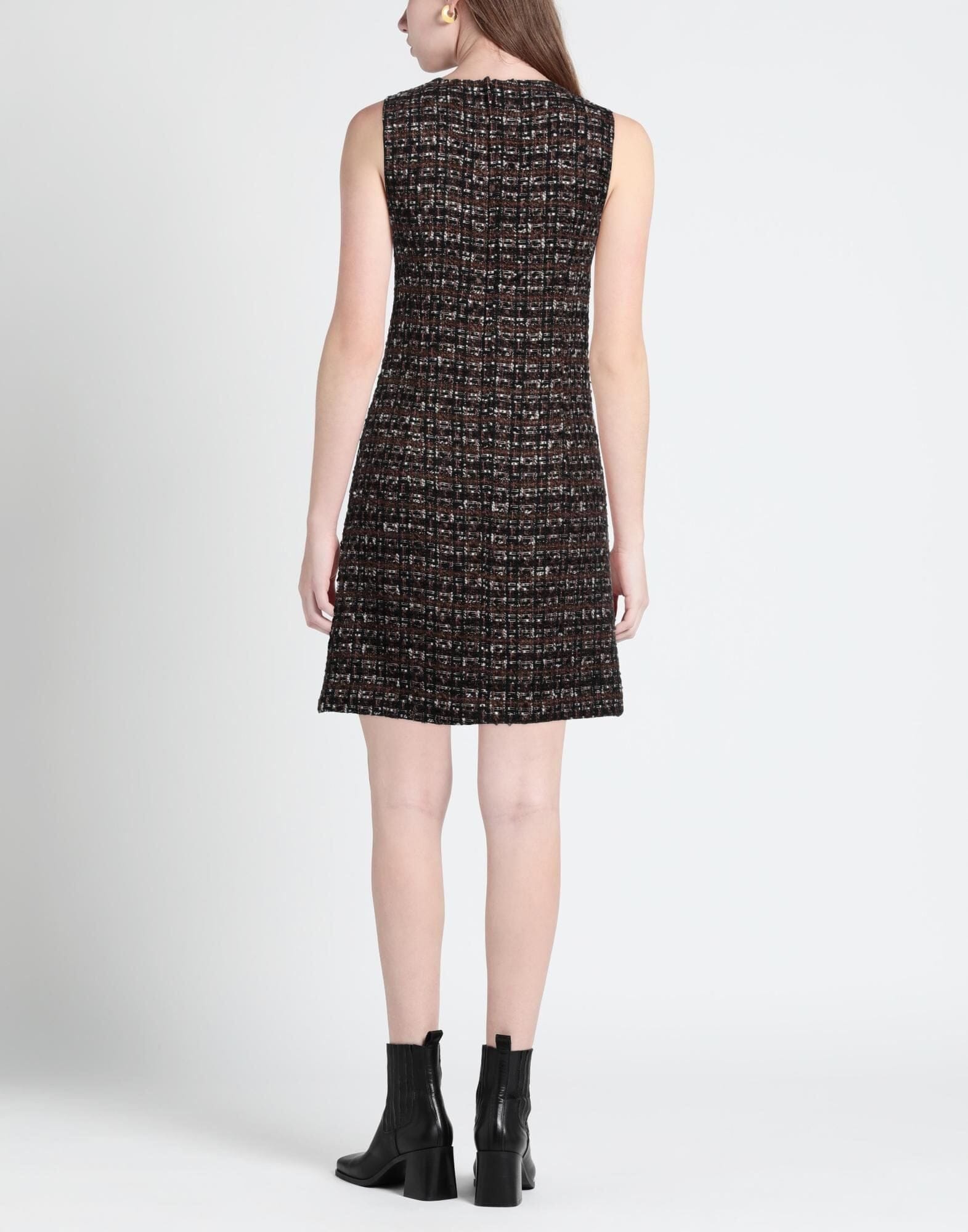 Dolce & Gabbana Checked Bouclé-Tweed Mini Dress